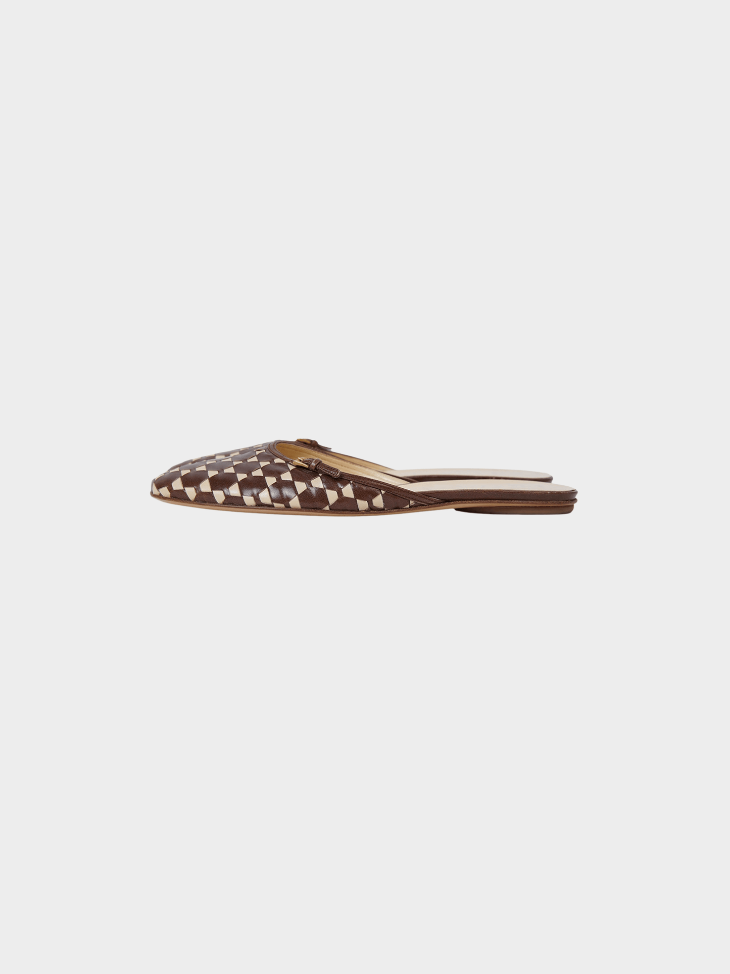 Prada 2000s Brown Woven Leather Flats