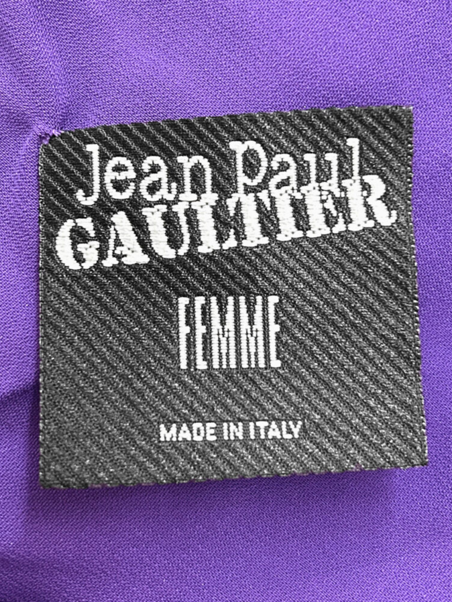 Jean Paul Gaultier 1990s Dark Purple Velvet Dress