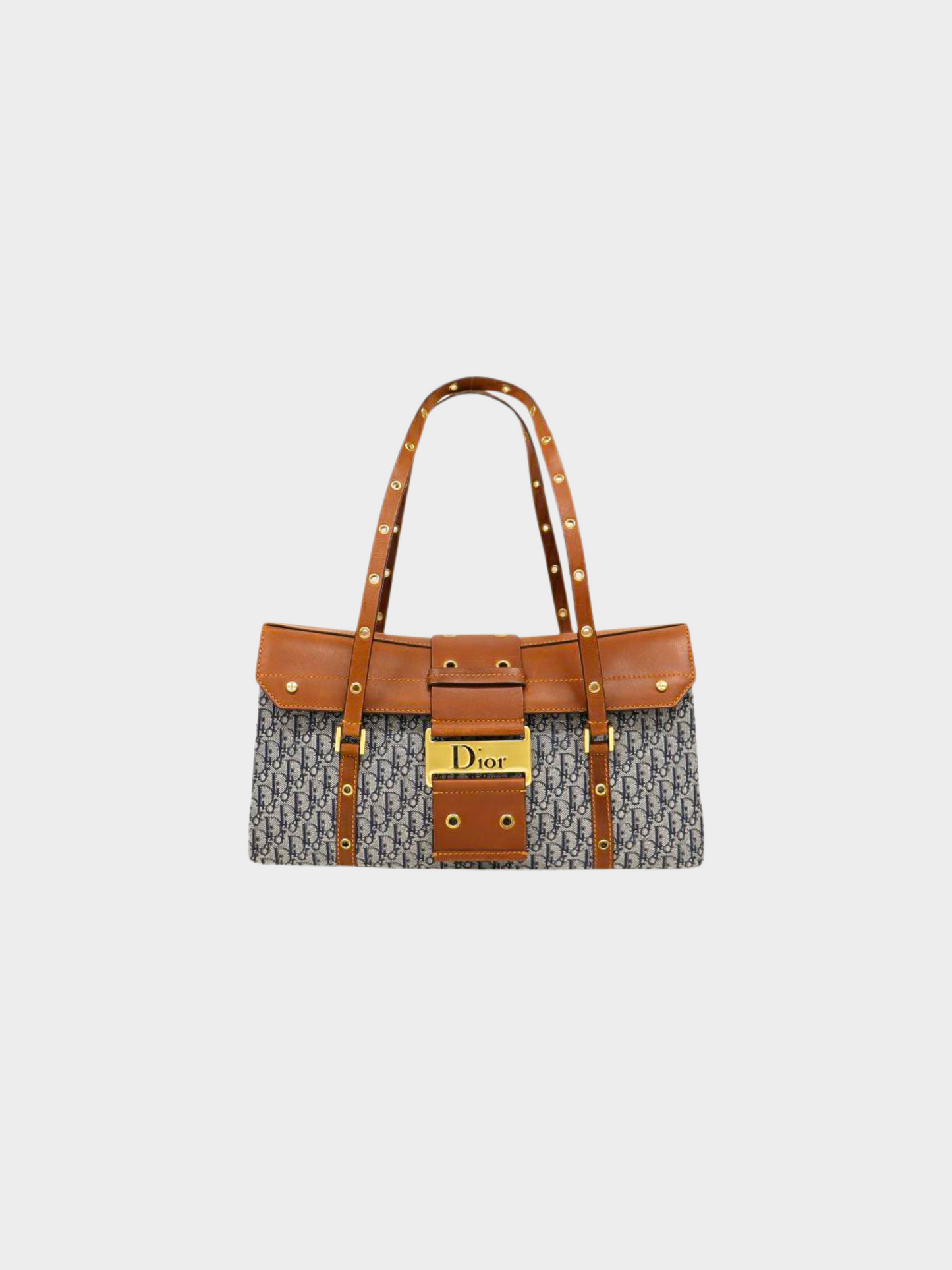 Christian Dior 1990s Blue Canvas Monogram Street Chic Bag
