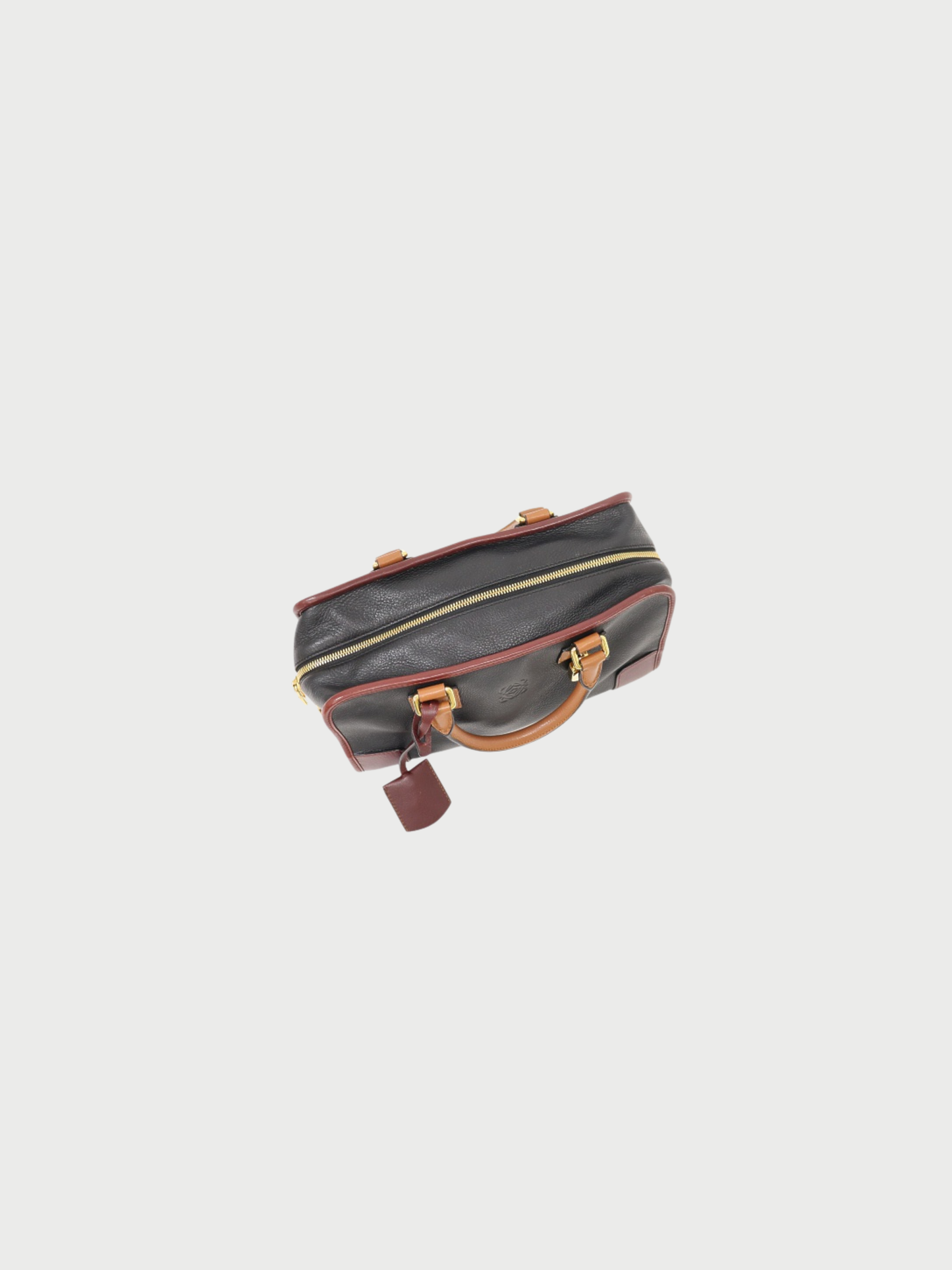 Loewe 2000s Black Bordeaux Brown Leather Amazona 28 Bag