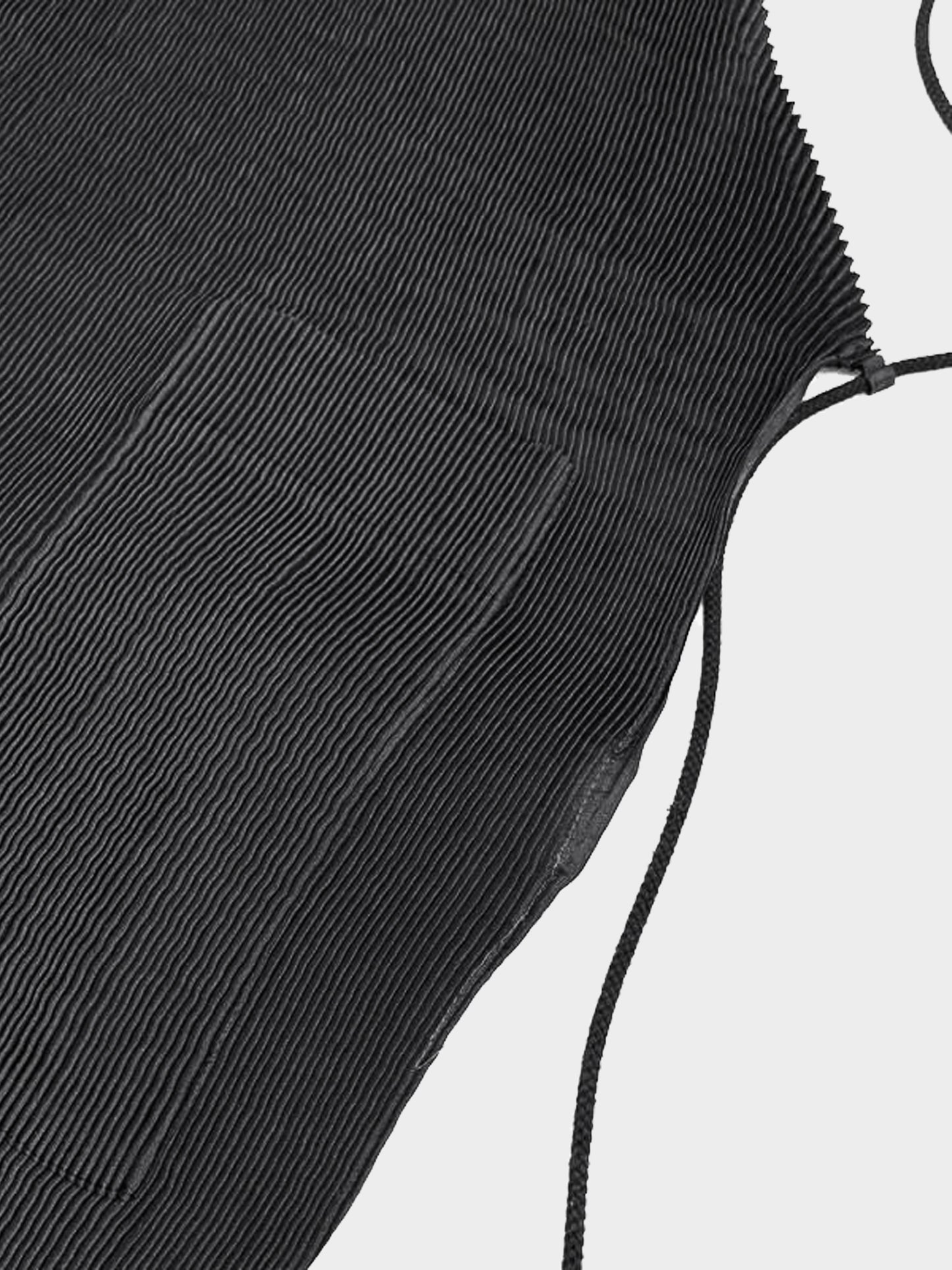 Issey Miyake IM 2000s Black Pleated Apron Dress/Vest