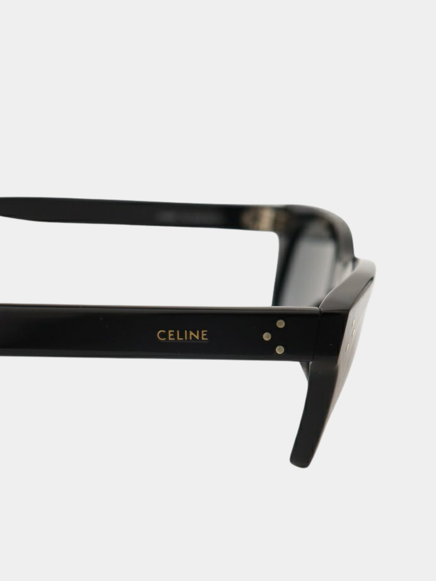 Celine 2010s Black Logo Sunglasses