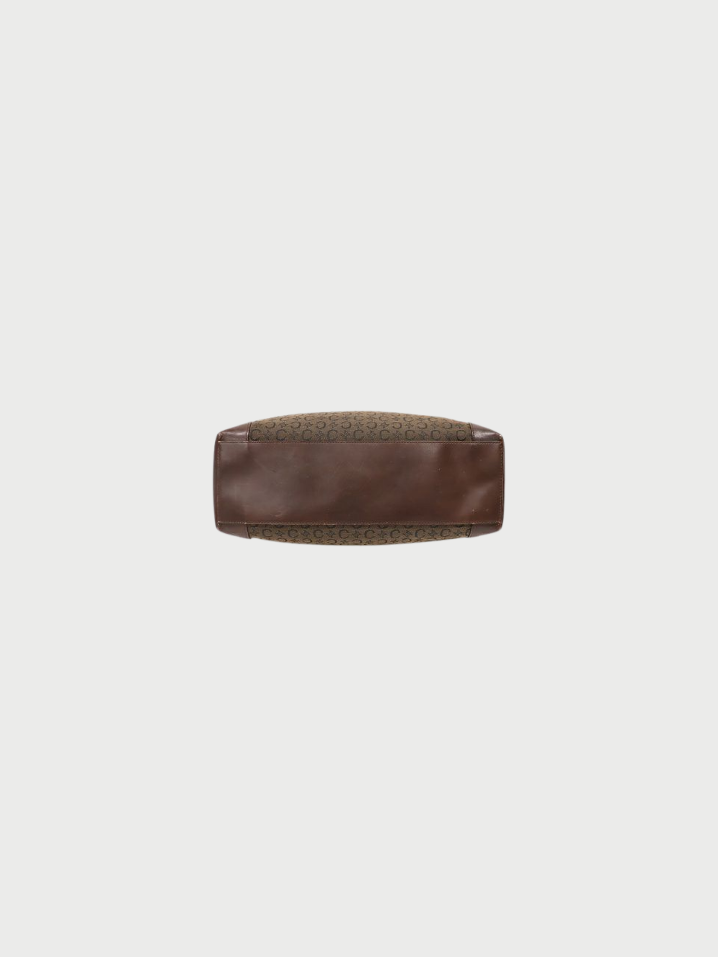Celine 2000s Brown C-Macadam Canvas Leather One-Shoulder Bagc