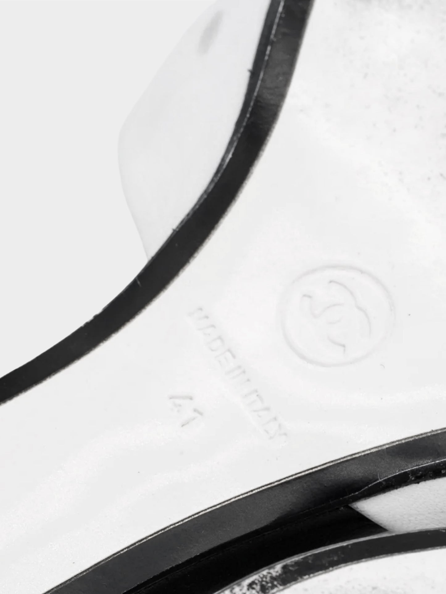 Chanel by Karl Lagerfeld 2000 Black and White Two-tone Leather Sandals