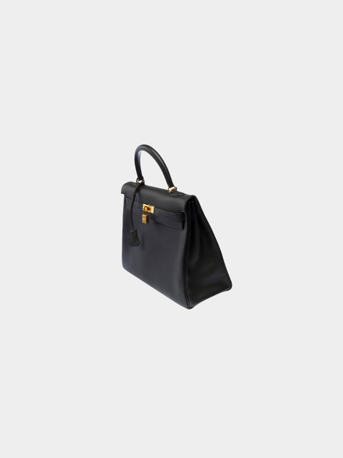 Hermès 2020s Black Togo Kelly 35 Retourne Bag
