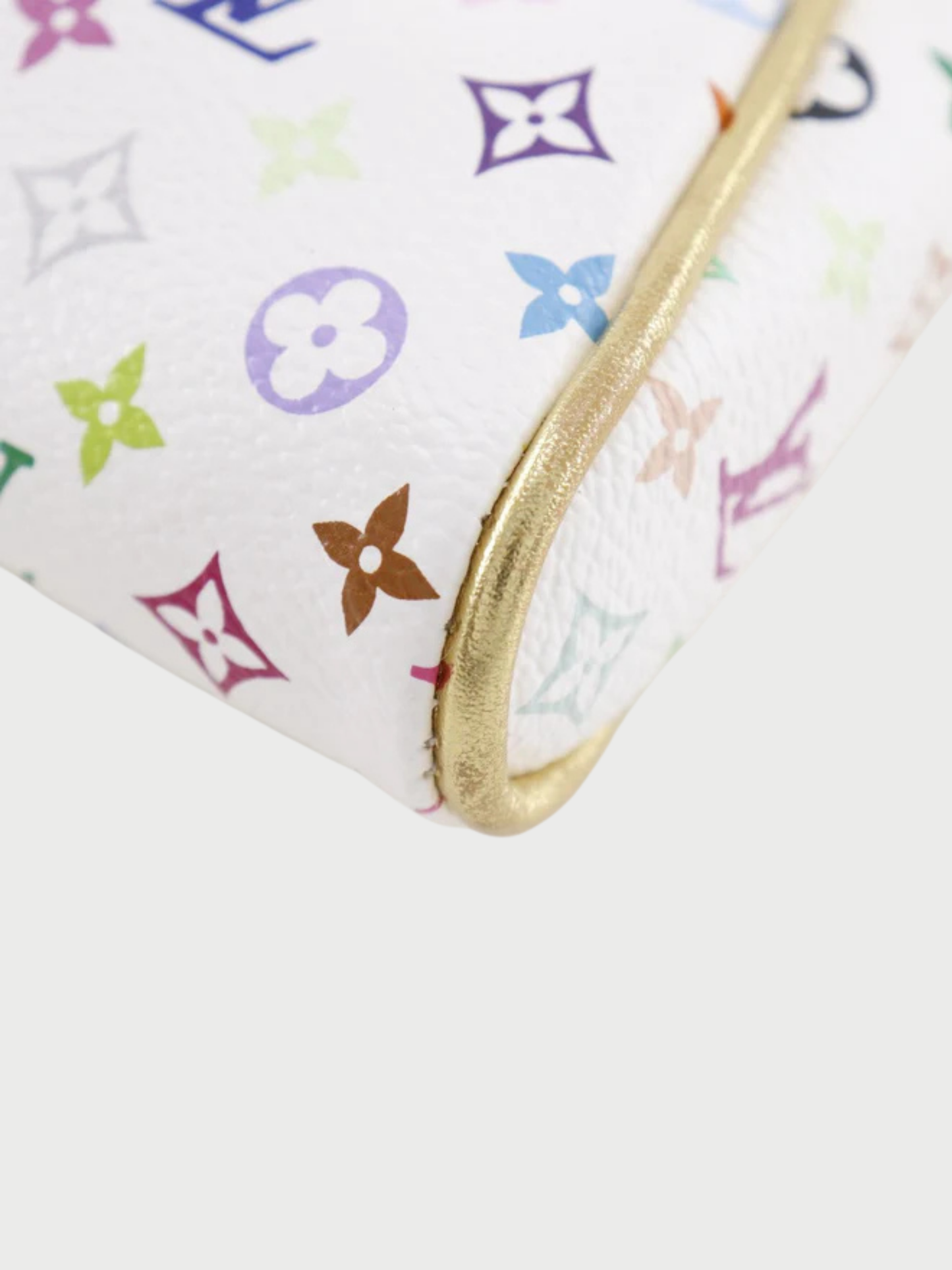 Louis Vuitton 2008 White Monogram Multicolore Kate Clutch Bag