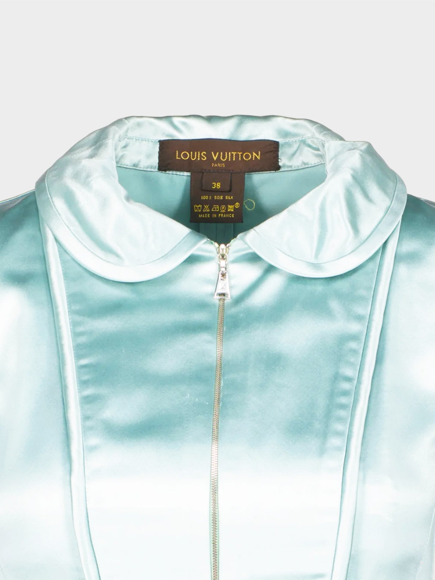 Louis Vuitton by Marc Jacobs SS 2003 Sky Blue Satin Mid-Length Dress