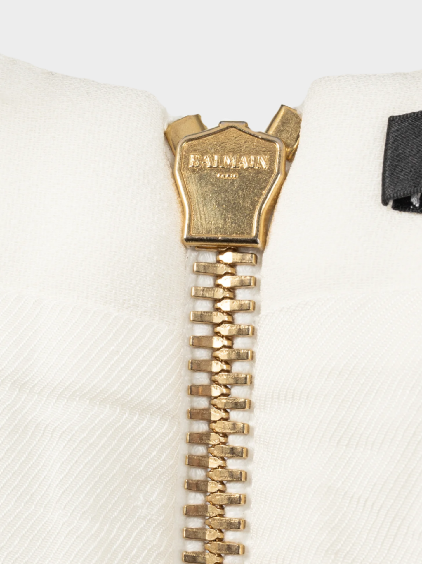 Balmain 2010s White Crepe Square-Neck Cropped Bustier