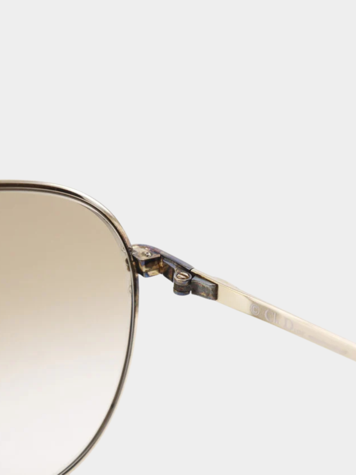 Christian Dior 1980s Gold Plated Teardrop Sunglasses 2248