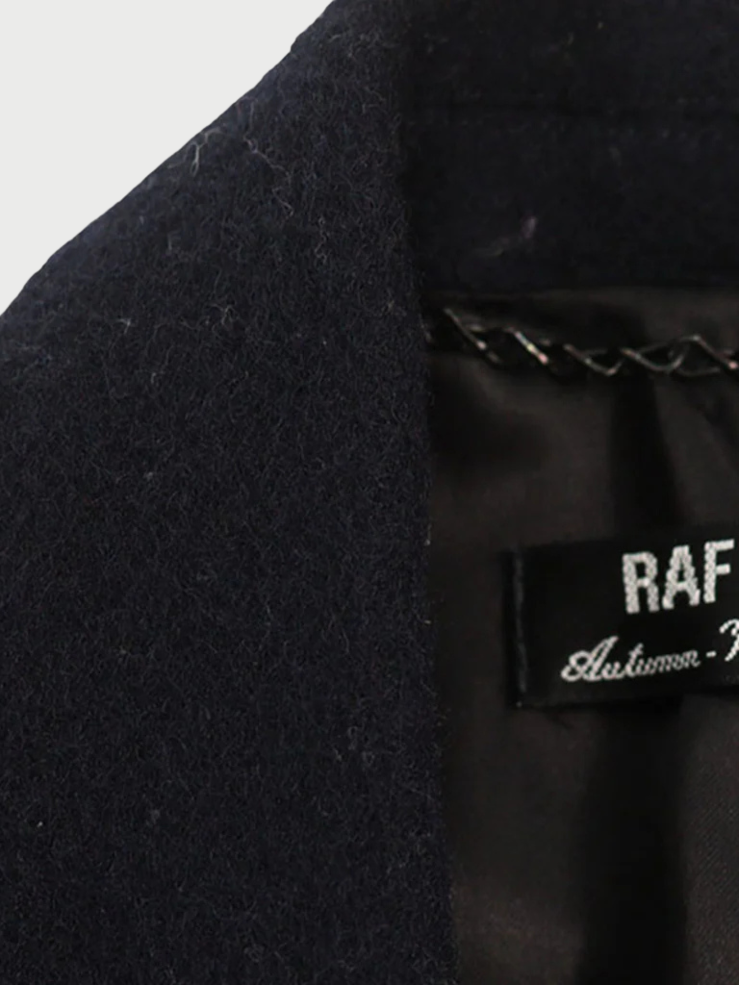Raf Simons 2000 Navy Wool Structured Coat