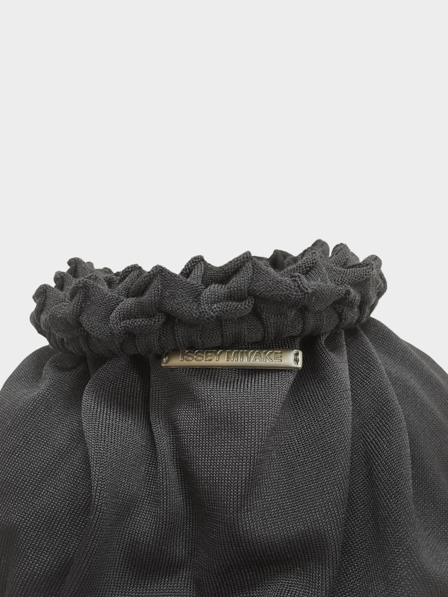 Issey Miyake Fall 2021 Black Shell Knit Handbag