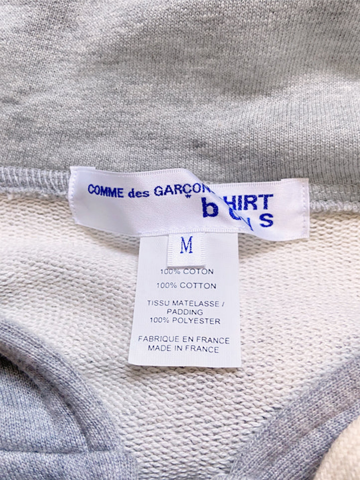Comme des Garçons FW 2018 Grey Bunny Ears Hooded Jacket