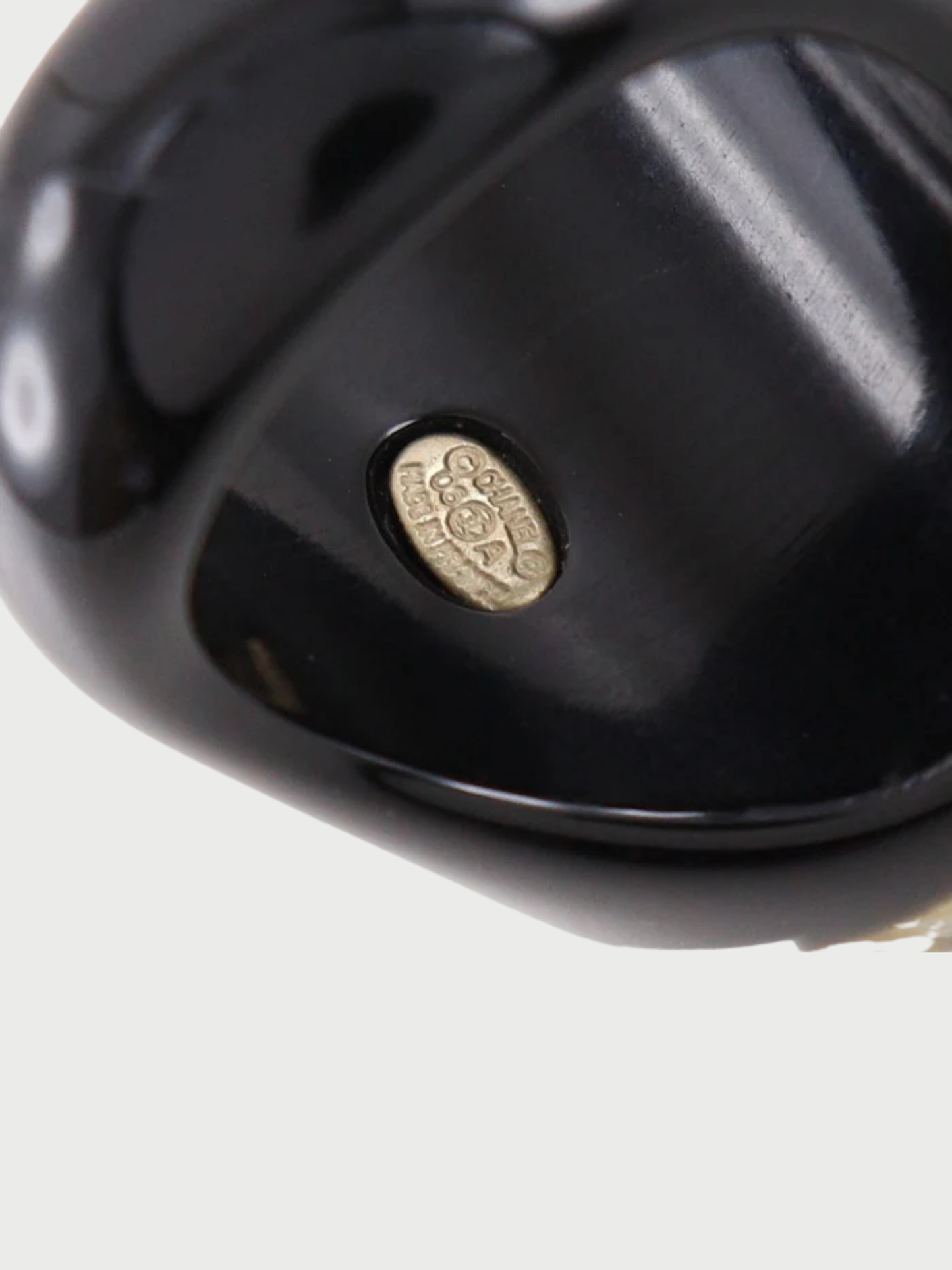 Chanel 2000s White Resin Faux Pearl CC Logo Ring
