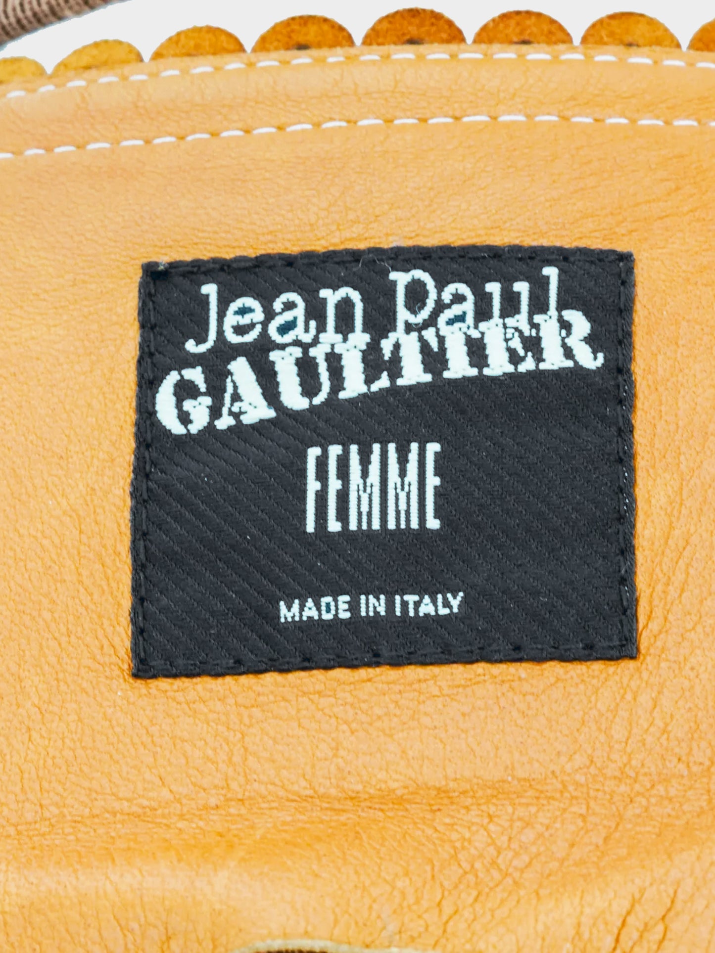 Jean Paul Gaultier SS 2004 Runway Brown Lambskin Leather Jacket