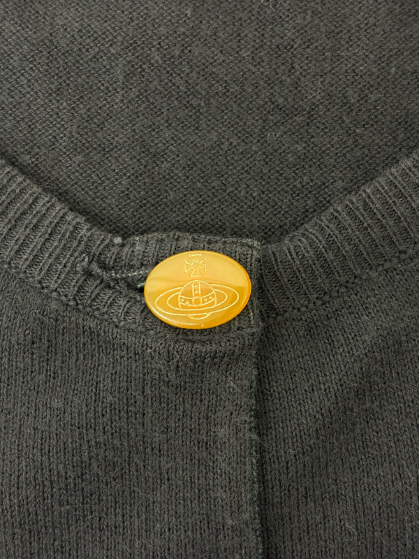 Vivienne Westwood 2000s Black Cotton Knit Cardigan