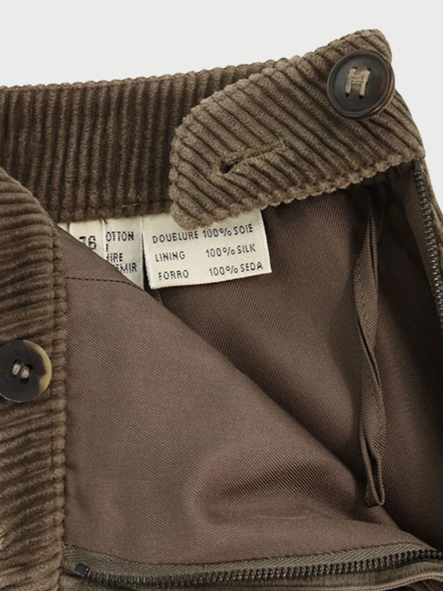 Hermès by Martin Margiela 2000s Brown Cotton Cashmere Skirt