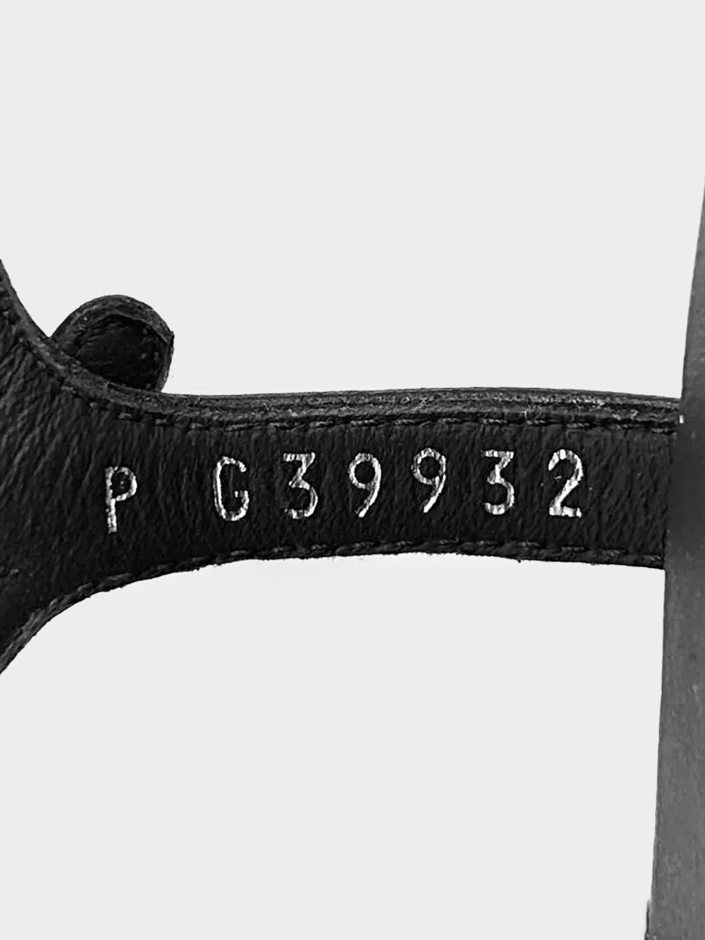 Chanel 2023 Black Leather Thong Sandals with Rhinestones