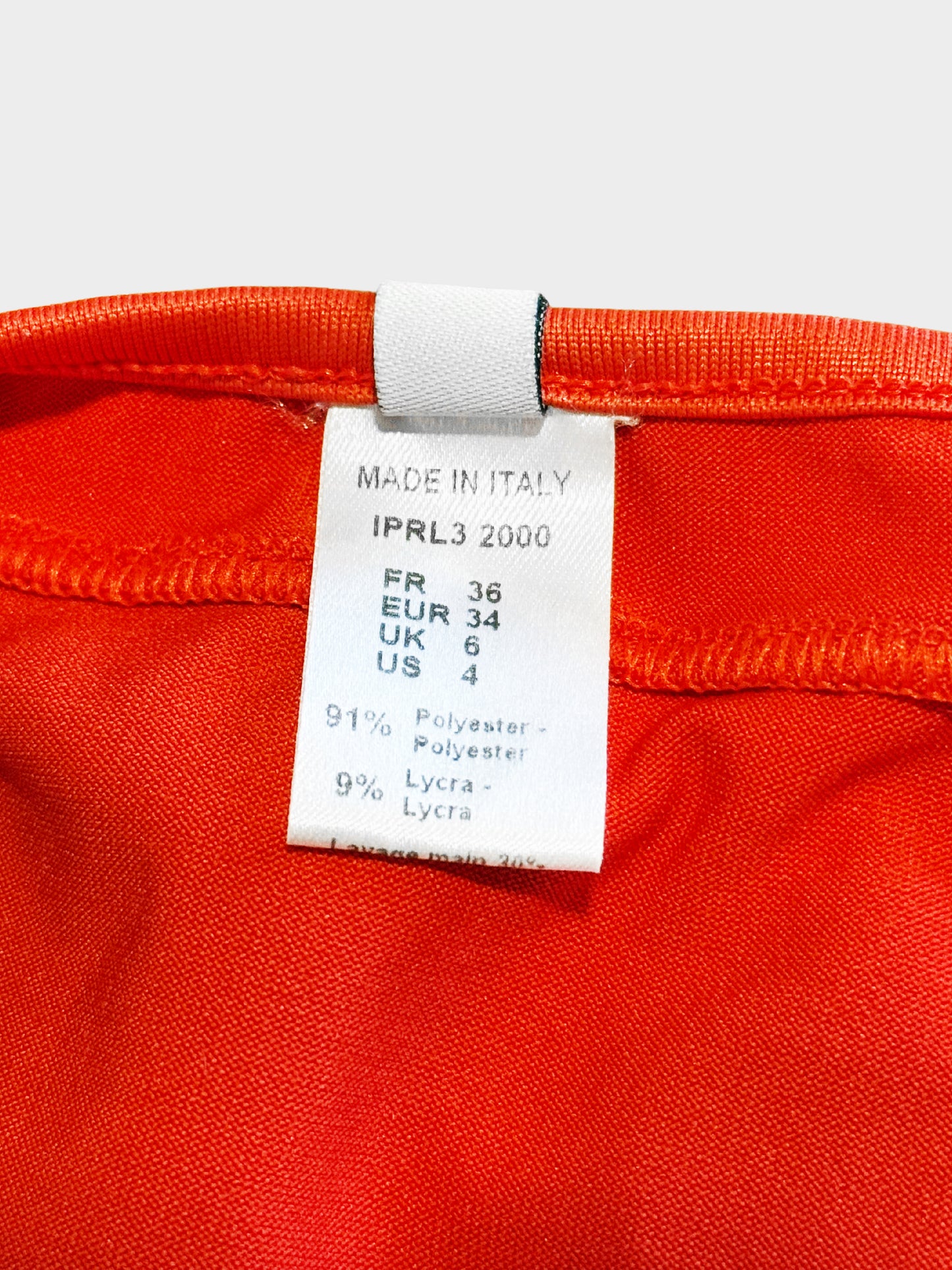 Christian Dior by John Galliano 2000s Red Polyester Drawstring Style Two-Piece Swimsuit