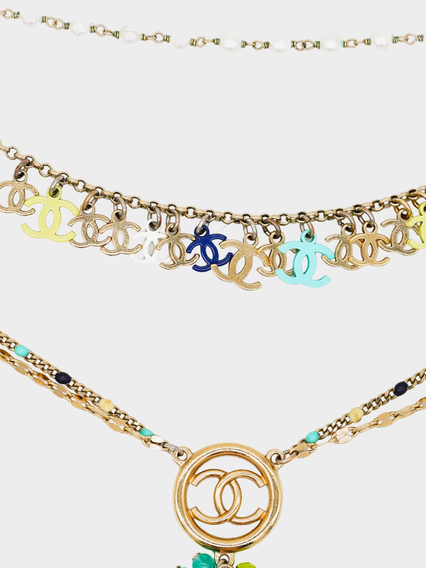 Chanel by Karl Lagerfeld Cruise SS 2019 Multi-layered Beaded CC Necklace