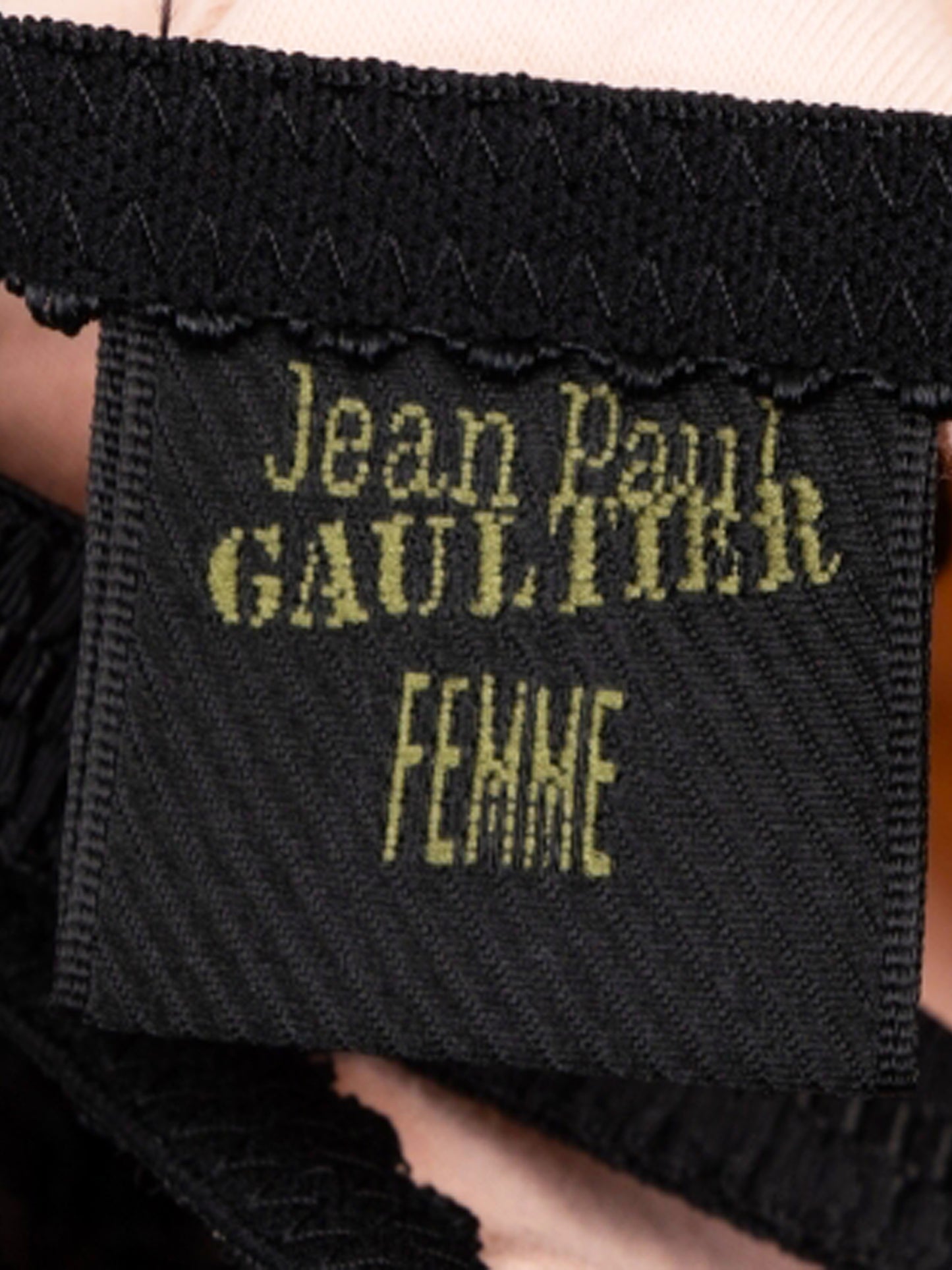 Jean Paul Gaultier 2000s Pink and Black Floral Lace Bodysuit
