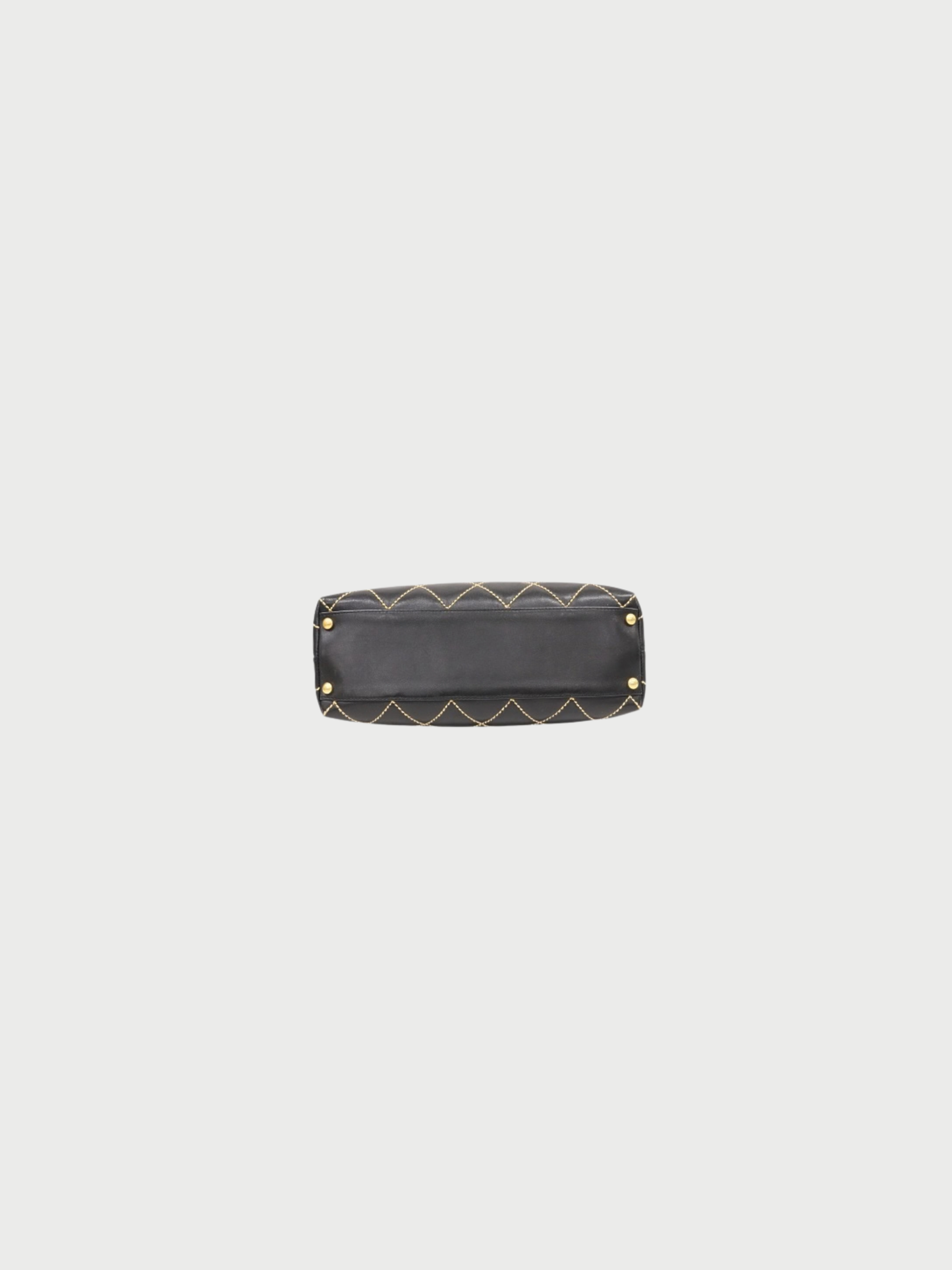 Chanel 2003 Black Wild Stitch Leather One Shoulder Bag