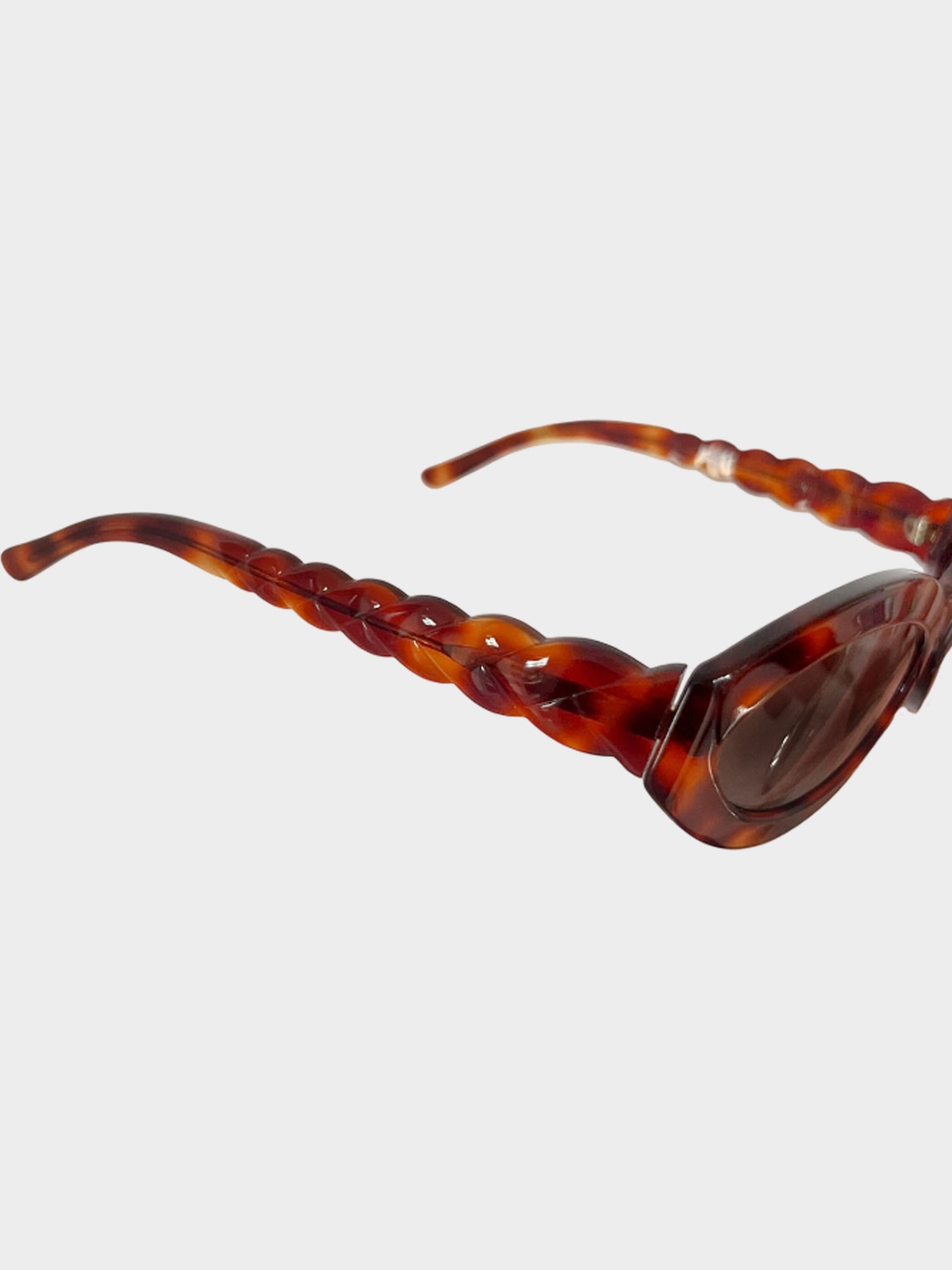 Yves Saint Laurent 1990s Vintage Tortoise Shell Cat Eye Sunglasses
