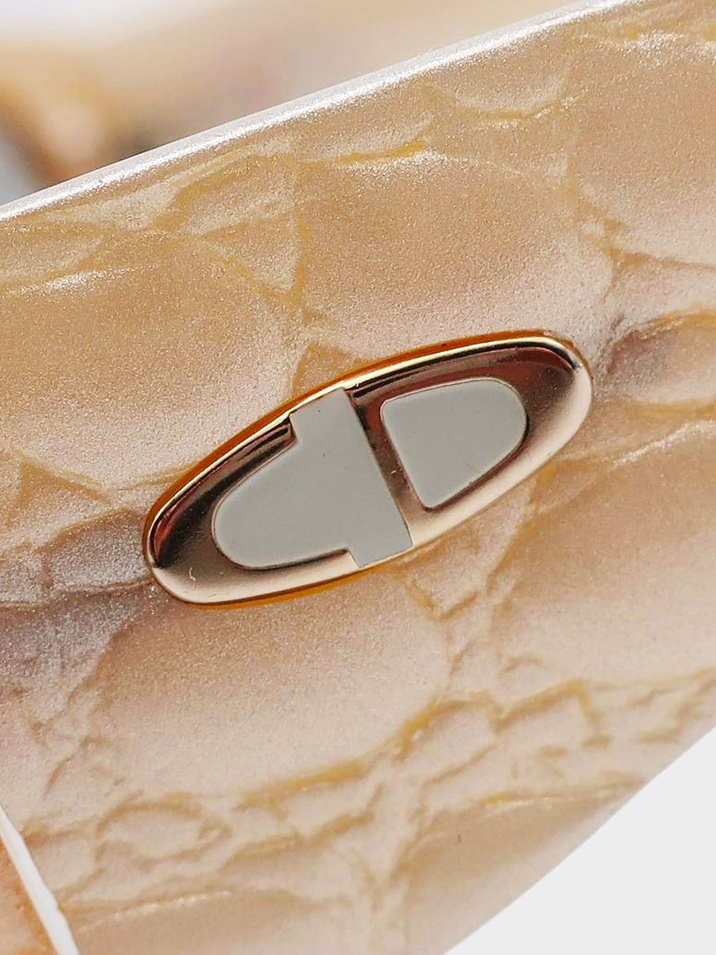 Christian Dior 1990s Beige Exotic Geometric Sunglasses