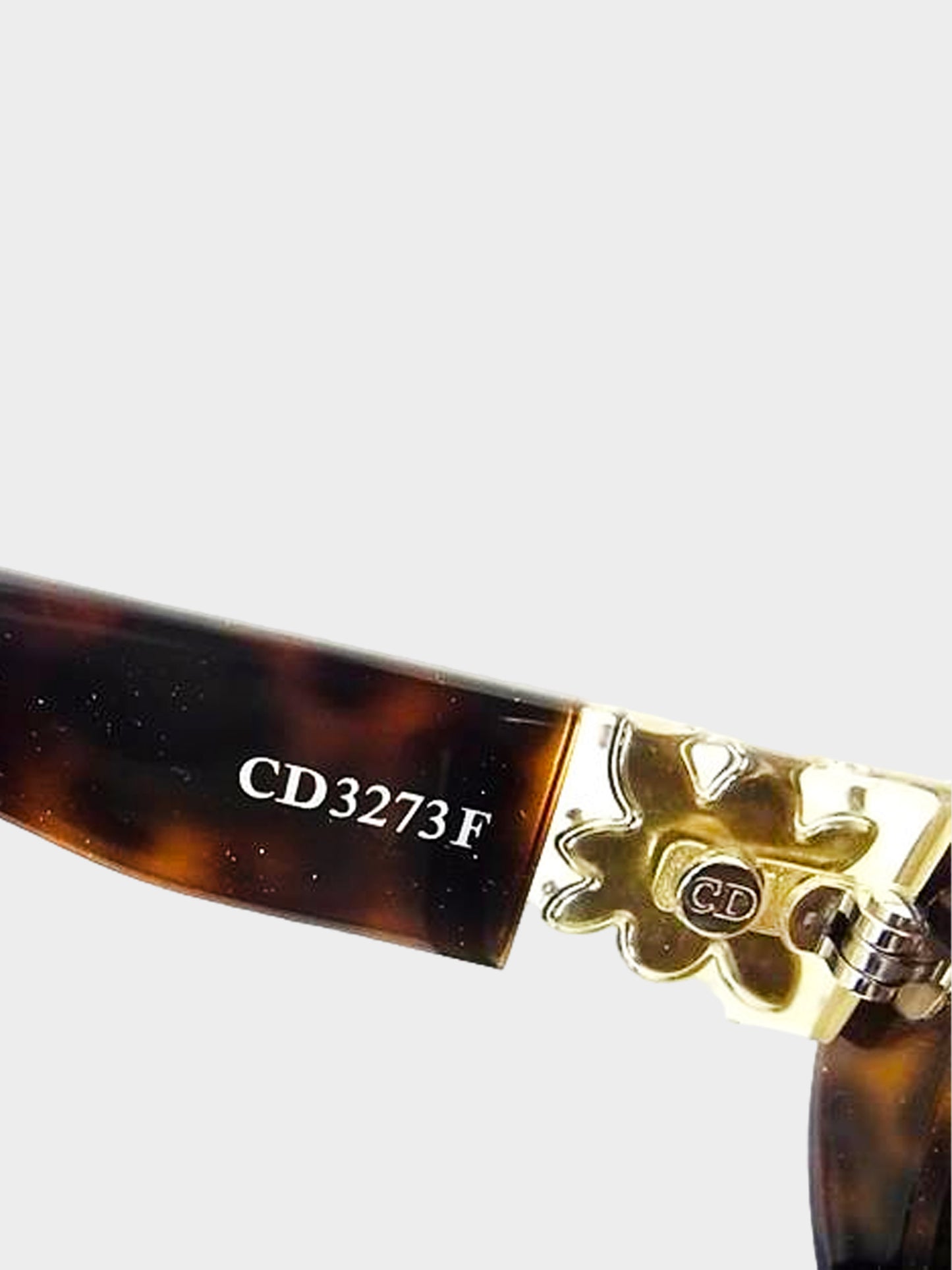 Christian Dior 2010s Brown Tortoise Rhinestone Embellished Sunglasses