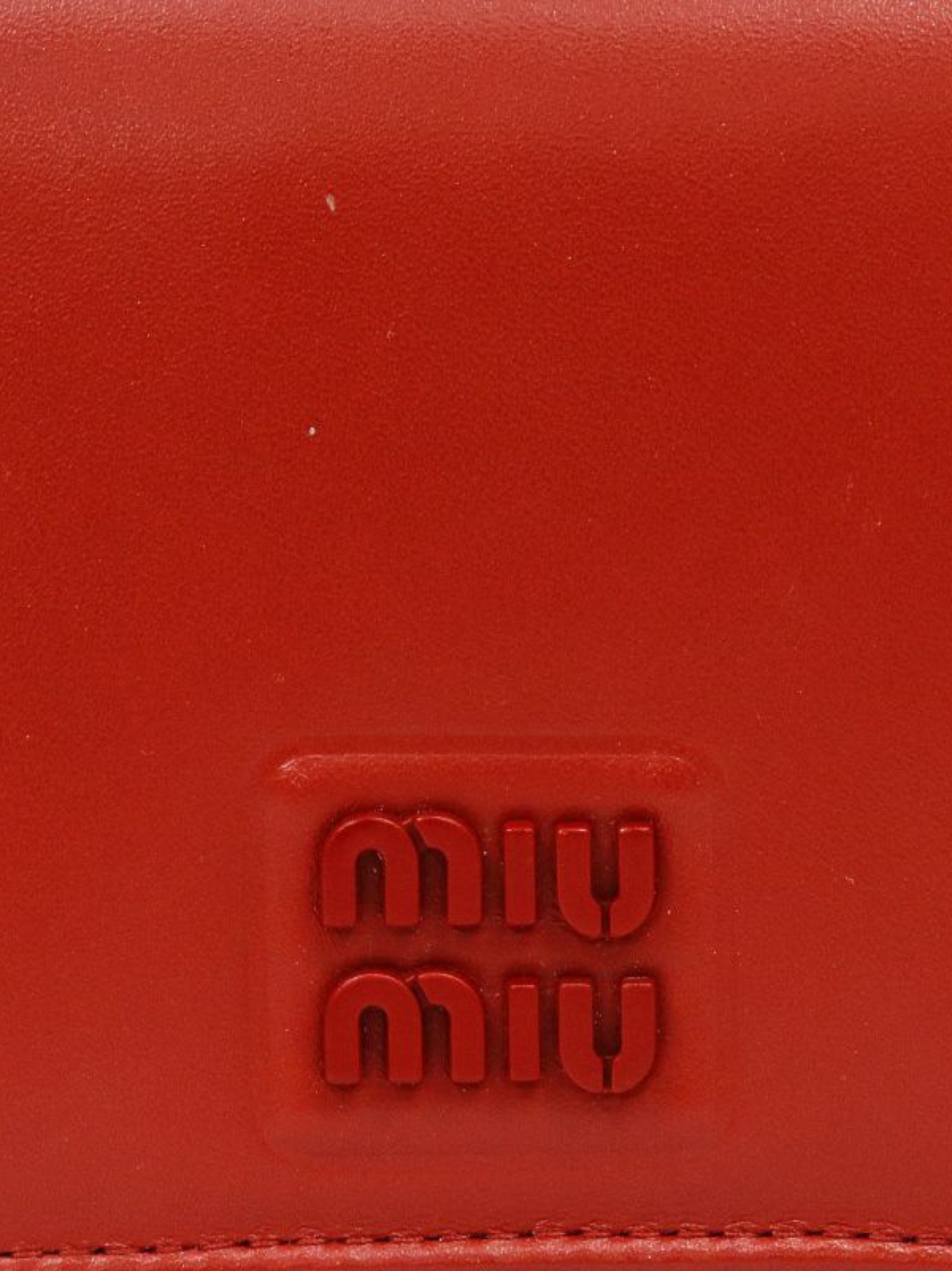 Miu Miu 2000s Red Leather Logo Wallet