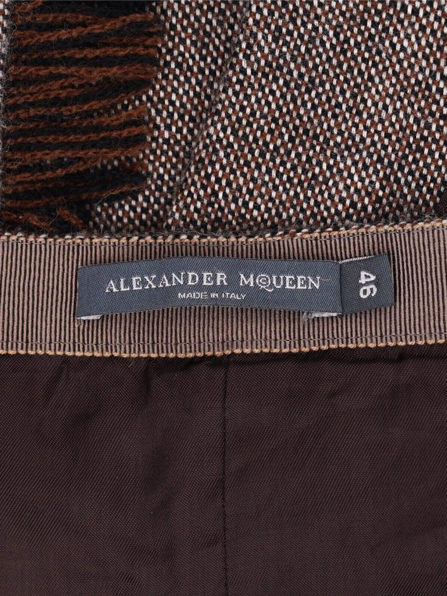 Alexander McQueen FW 2005 Buckled Wool Tweed Skirt