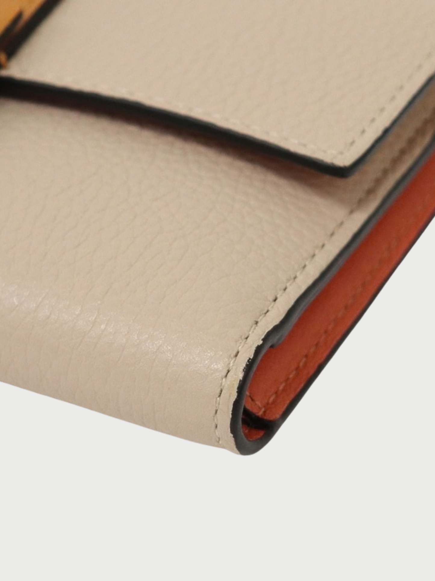 Loewe FW 2025 Beige Brown Leather Small Vertical Wallet