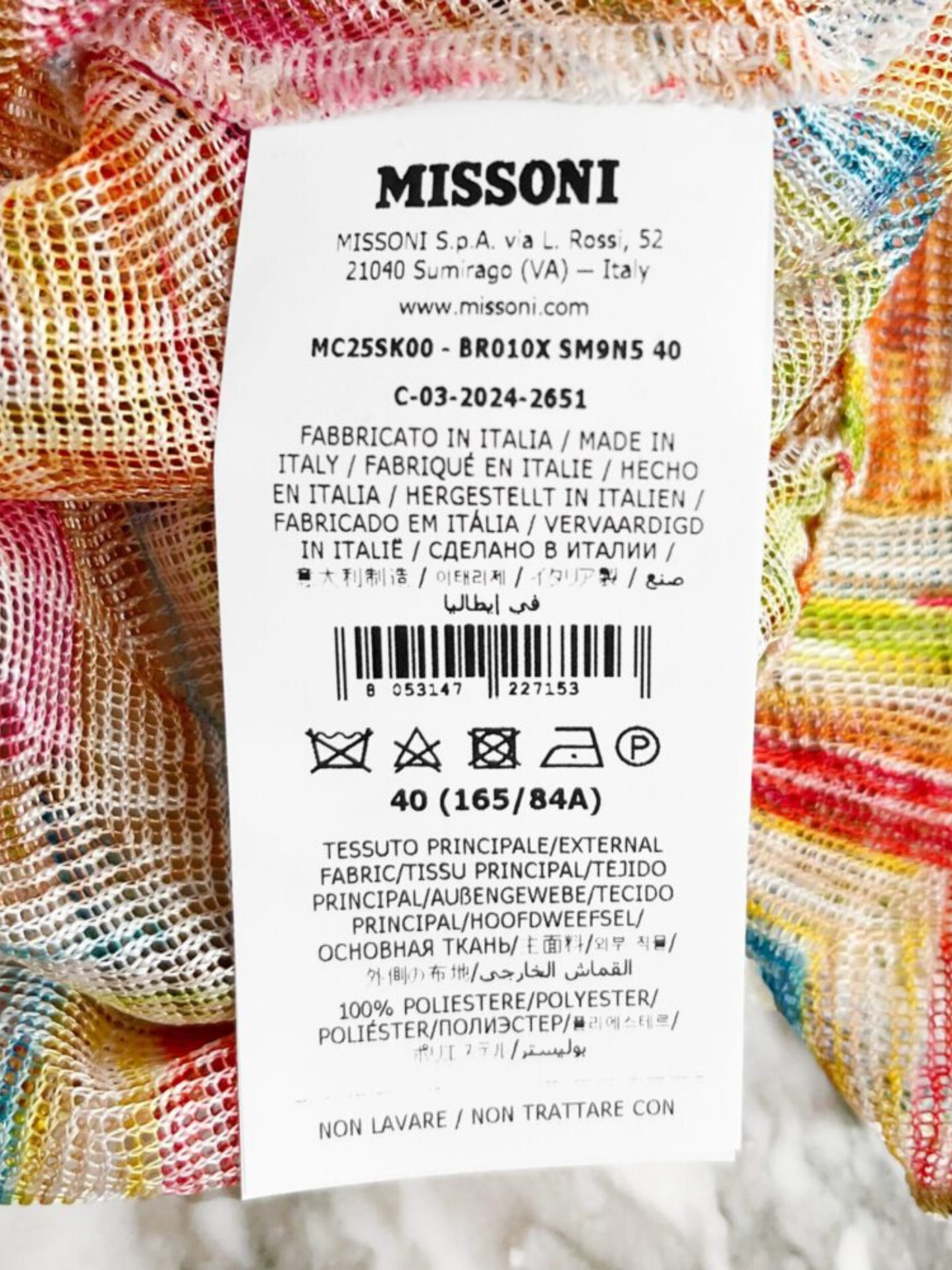 Missoni Mare 2000s Multicolor Knit Chevron T-Shirt Shorts Set
