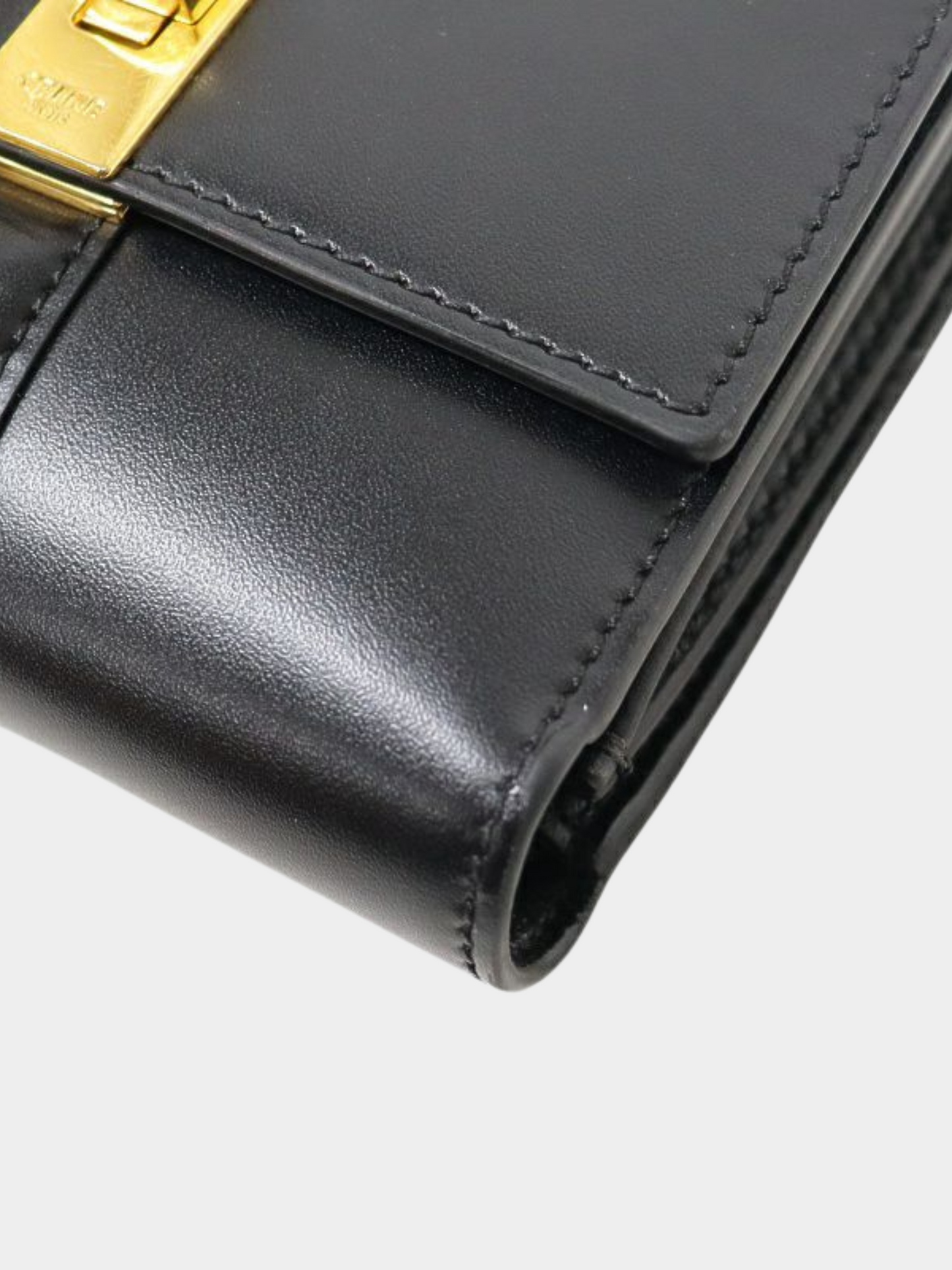 Celine 2010s Black 16 Small Tri-Fold Wallet