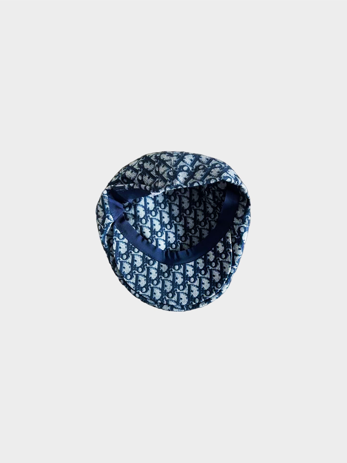Christian Dior 2000s Navy Blue Diorissimo Casket Hat