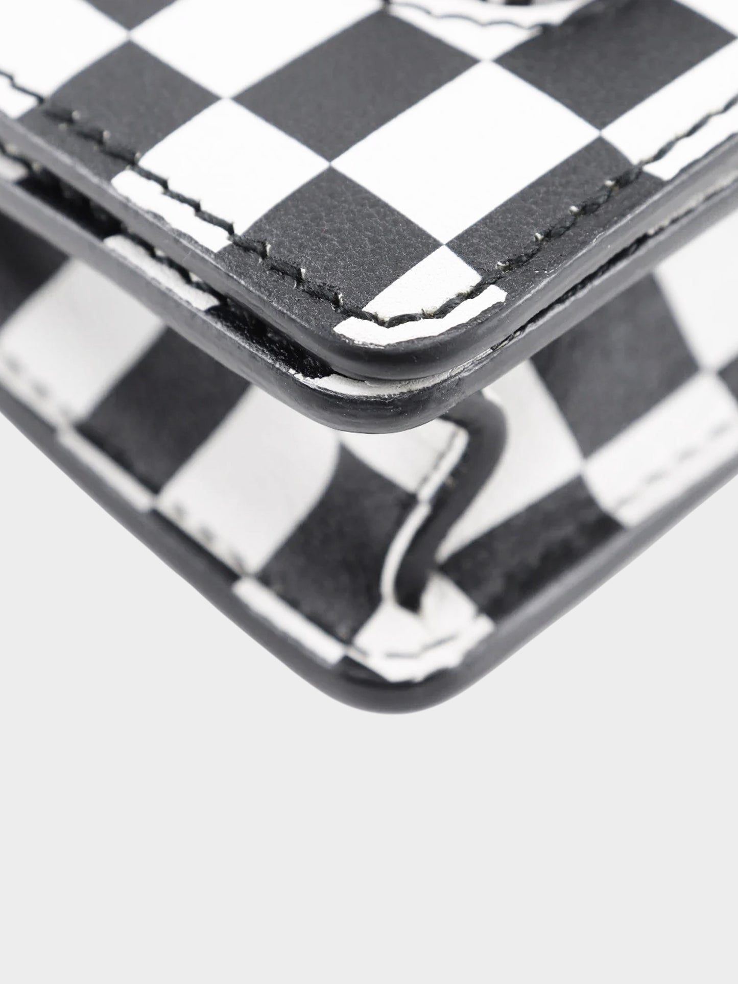 Christian Dior 2018 Black and White Calfskin Leather Checkered J'Adior Chain Flap Bag