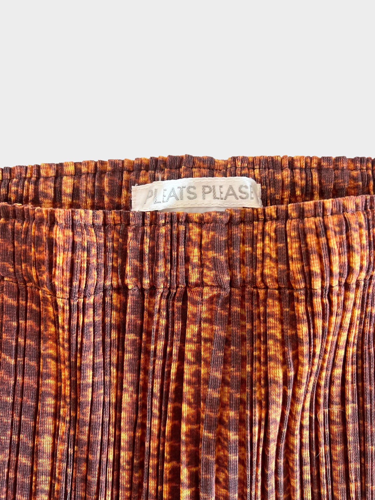 Issey Miyake Pleats Please FW 2007 Brown Houndstooth Print Shirt and Pants Set