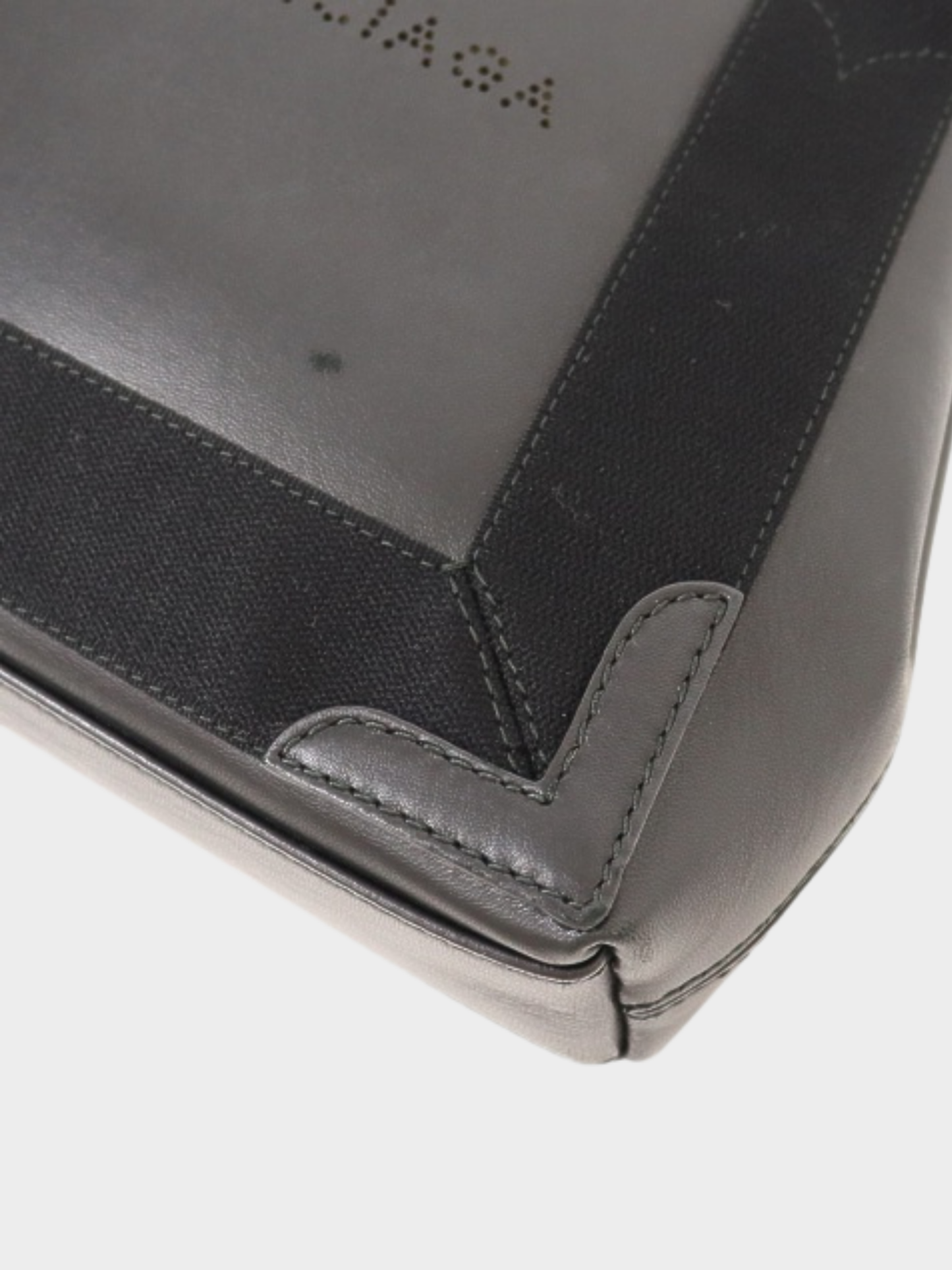 Balenciaga 2020s Black Leather Navy Cabas XS Bag