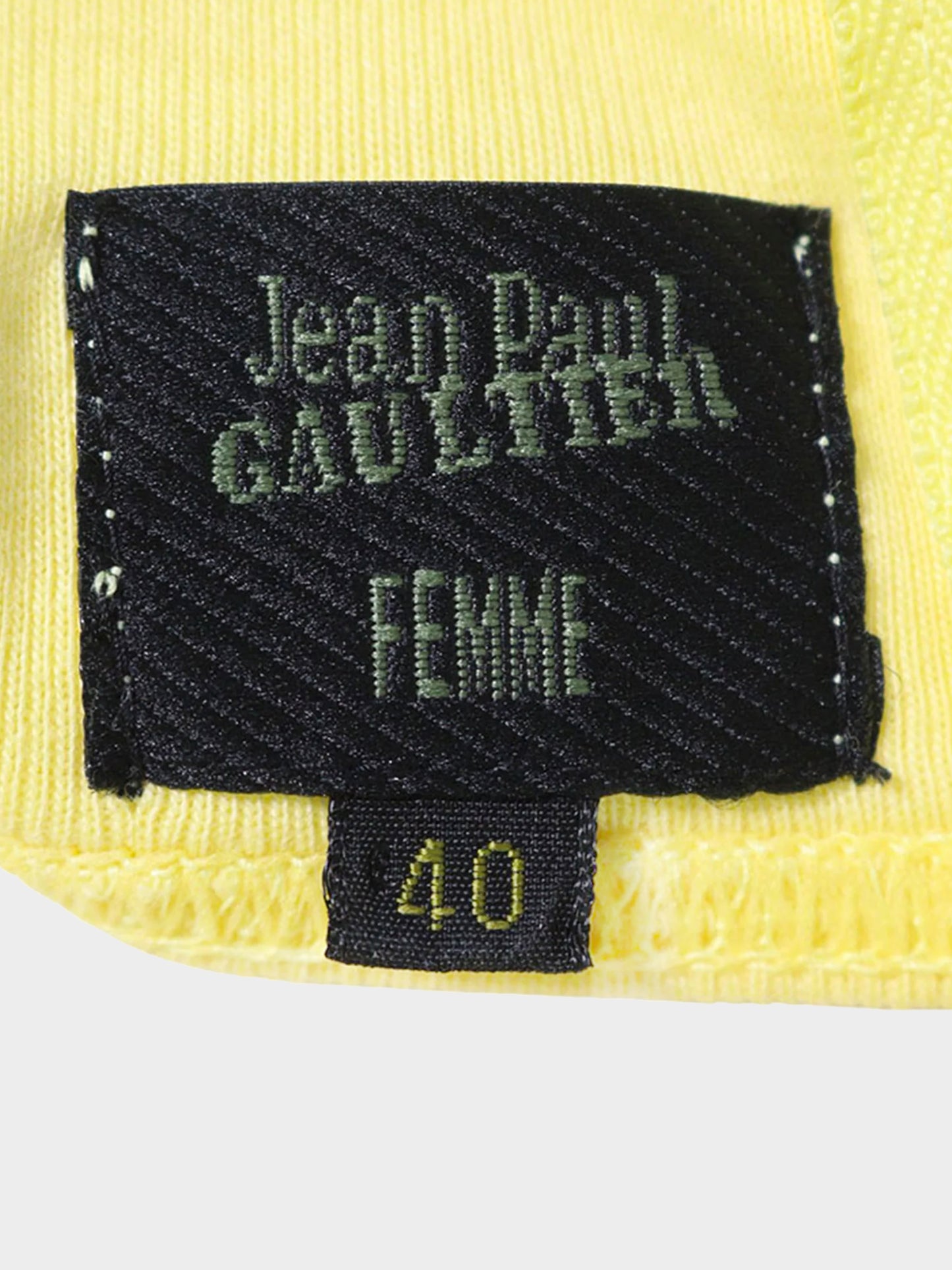 Jean Paul Gaultier 2000s Yellow Knitted Cotton Halter Neck Top