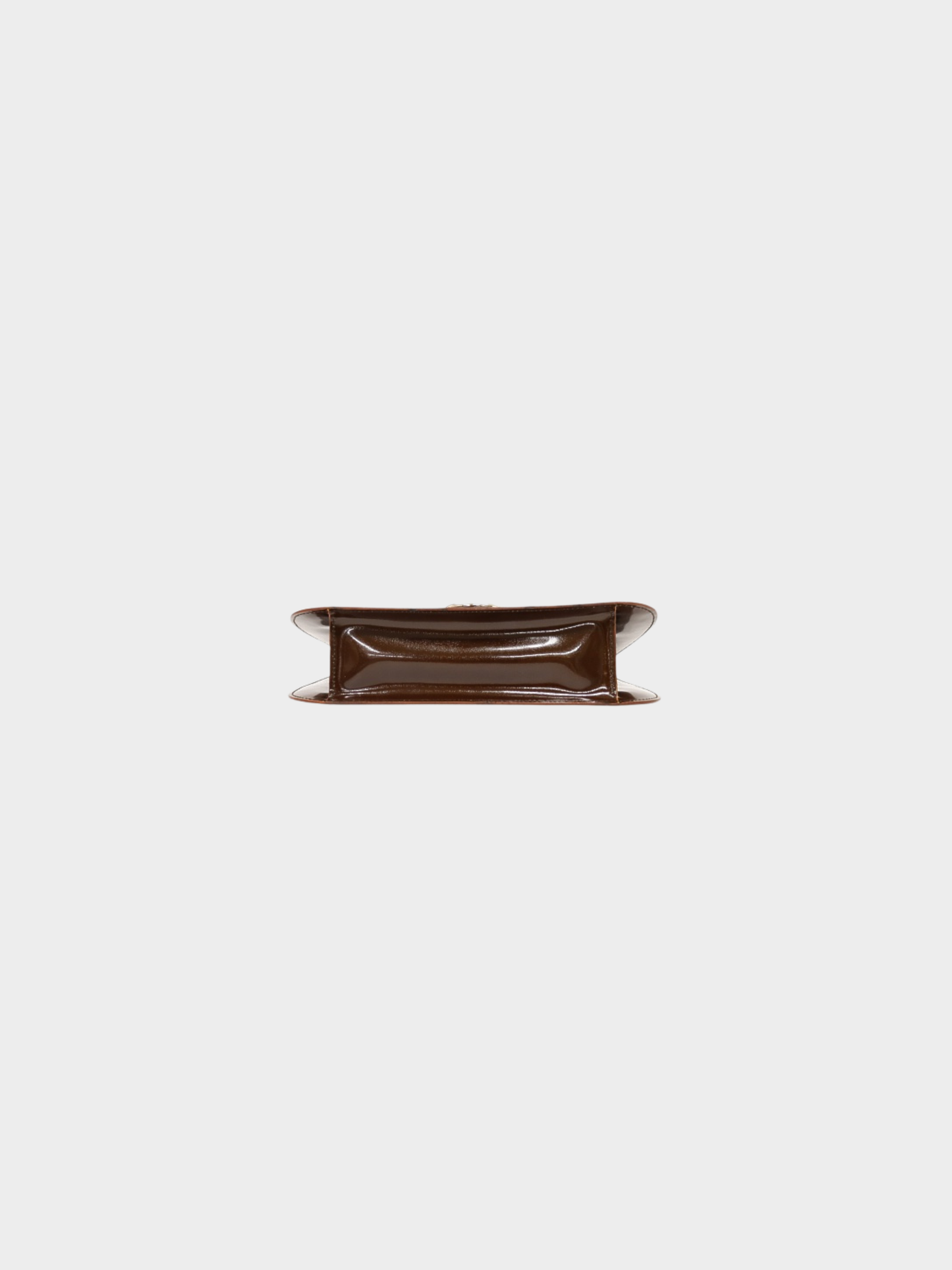 Celine 2000s Brown Leather Gancini Hardware Handbag