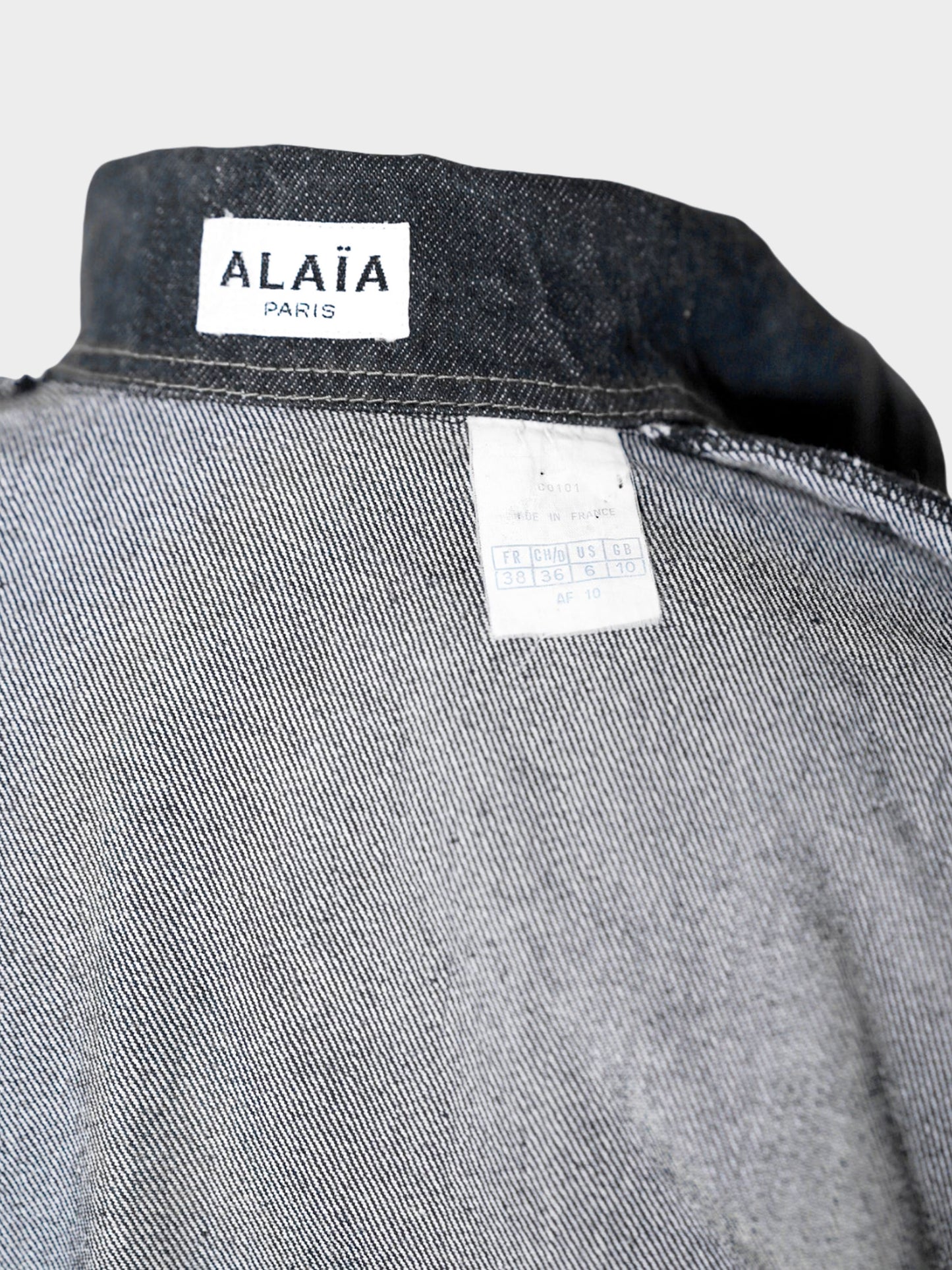 Azzedine Alaïa SS 1986 Dark Denim Zip Dress