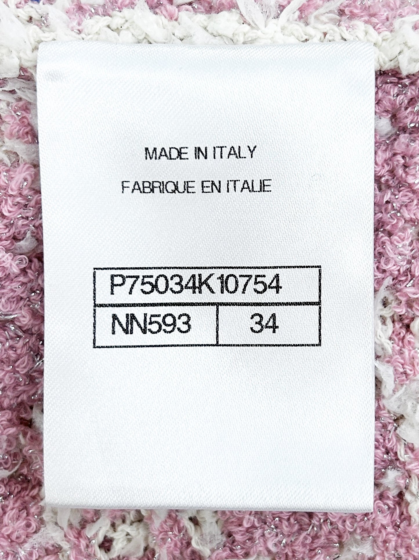 Chanel 2023 Pink and Ecru Knit Bandeau Top