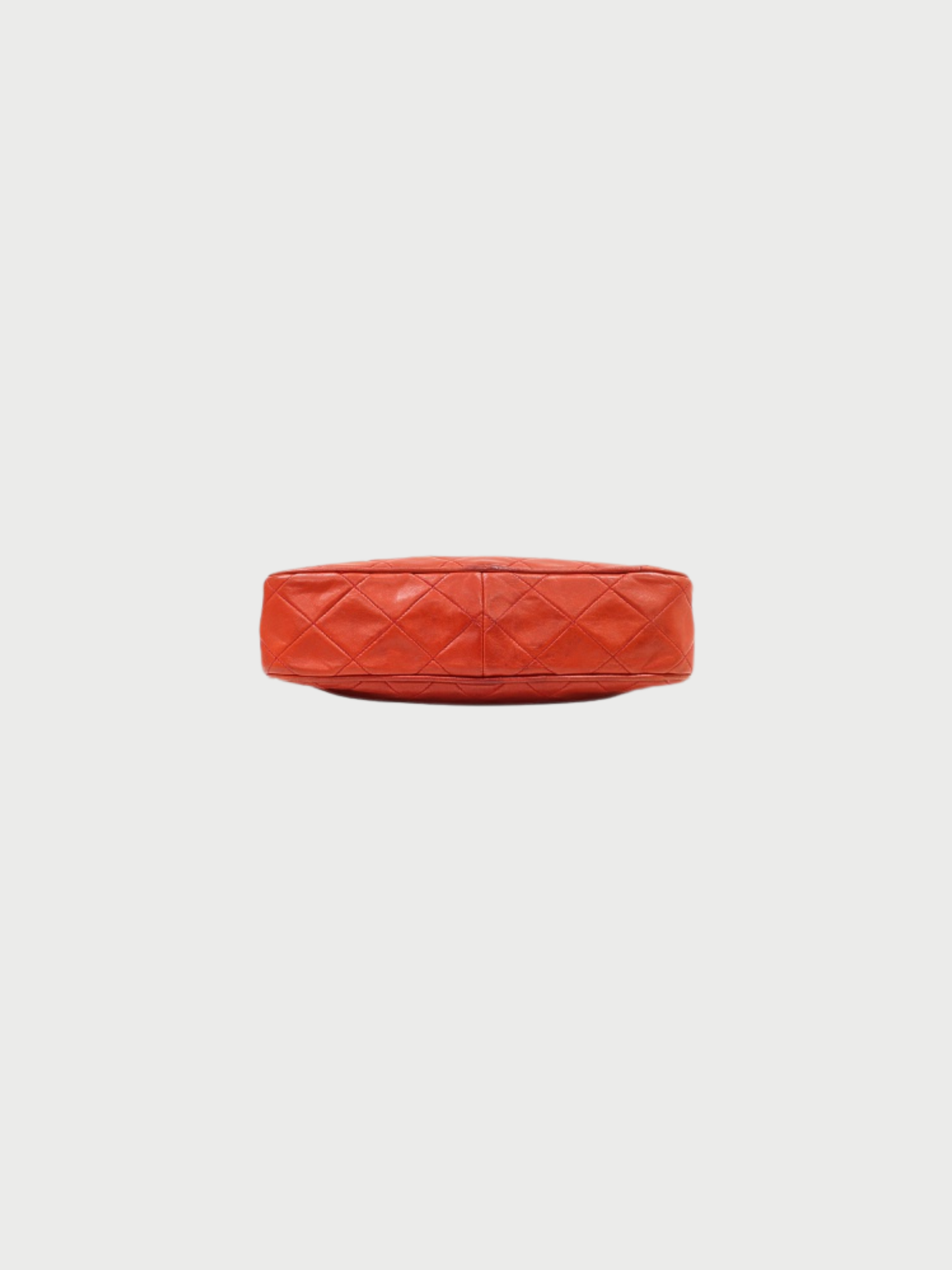 Chanel 1980s Red Lambskin Matelassé Tassel Chain Shoulder Bag