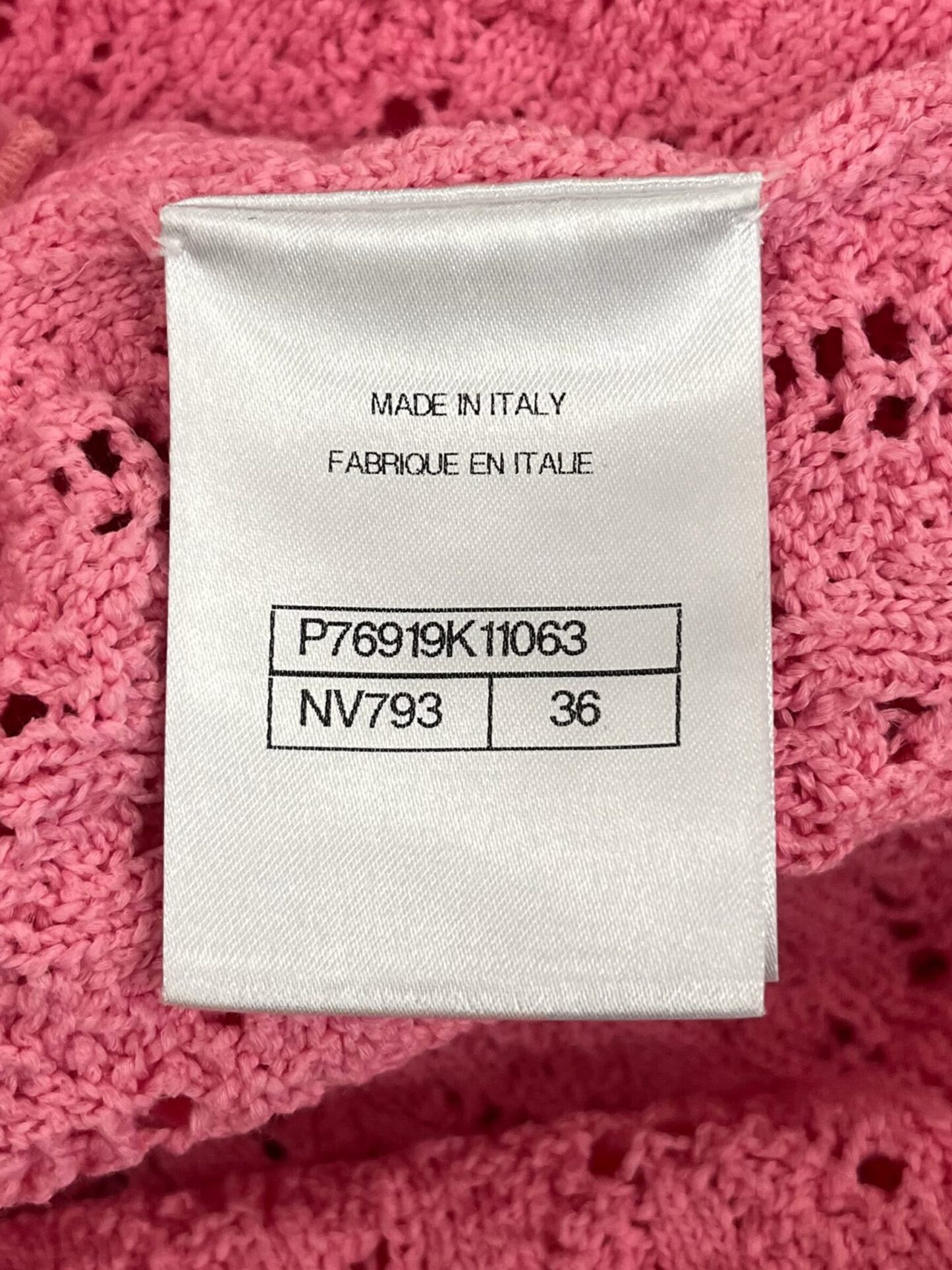 Chanel 2024 Pink Cotton Knit Four Pocket Dress