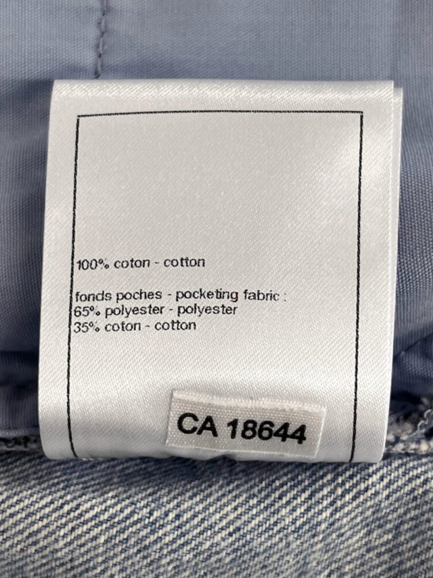 Chanel 2024 Blue Denim Floral Logo Embroidered Shorts