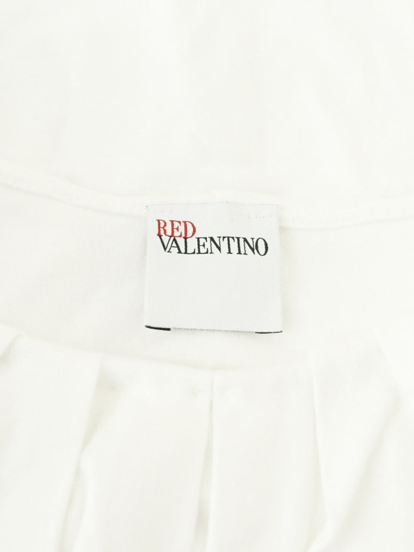 Valentino 2010s White Frill Collar Top