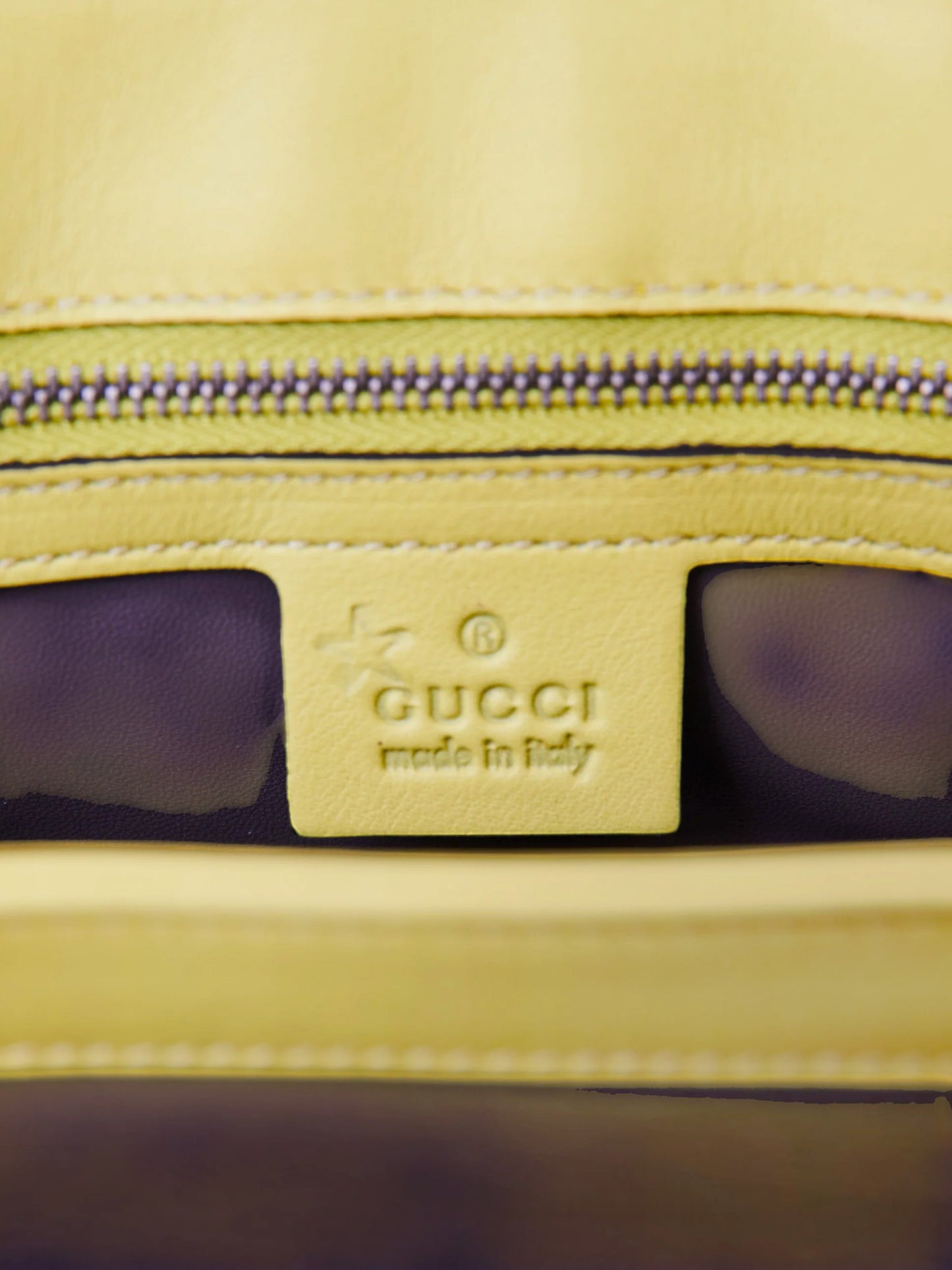 Gucci FW 2013 Yellow Crocodile Leather Lady Lock Bag