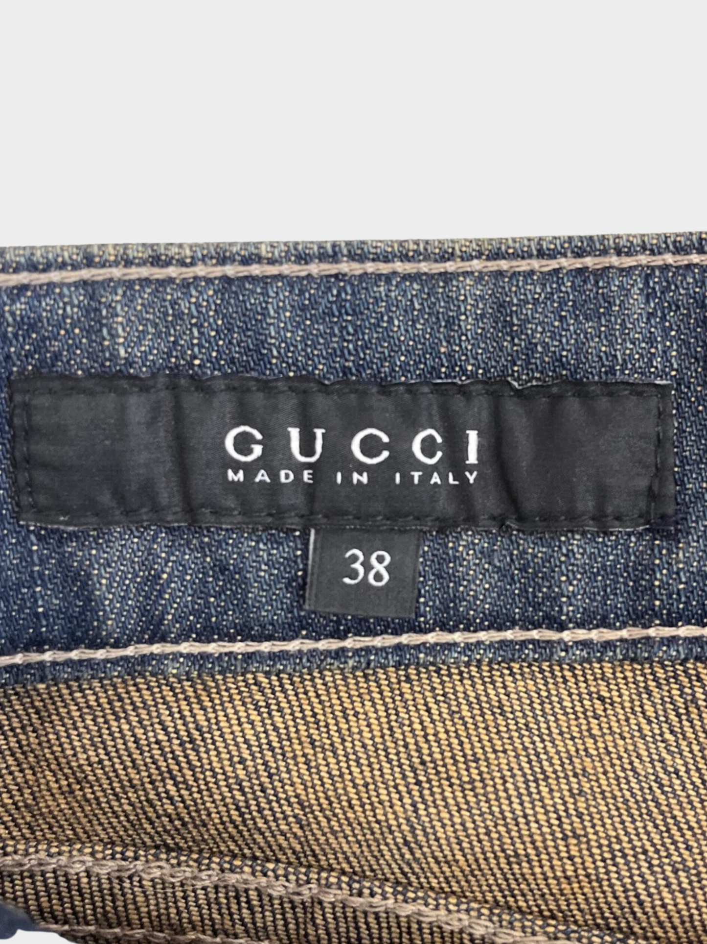 Gucci 2000s Dark Wash Denim Low-Rise Jeans