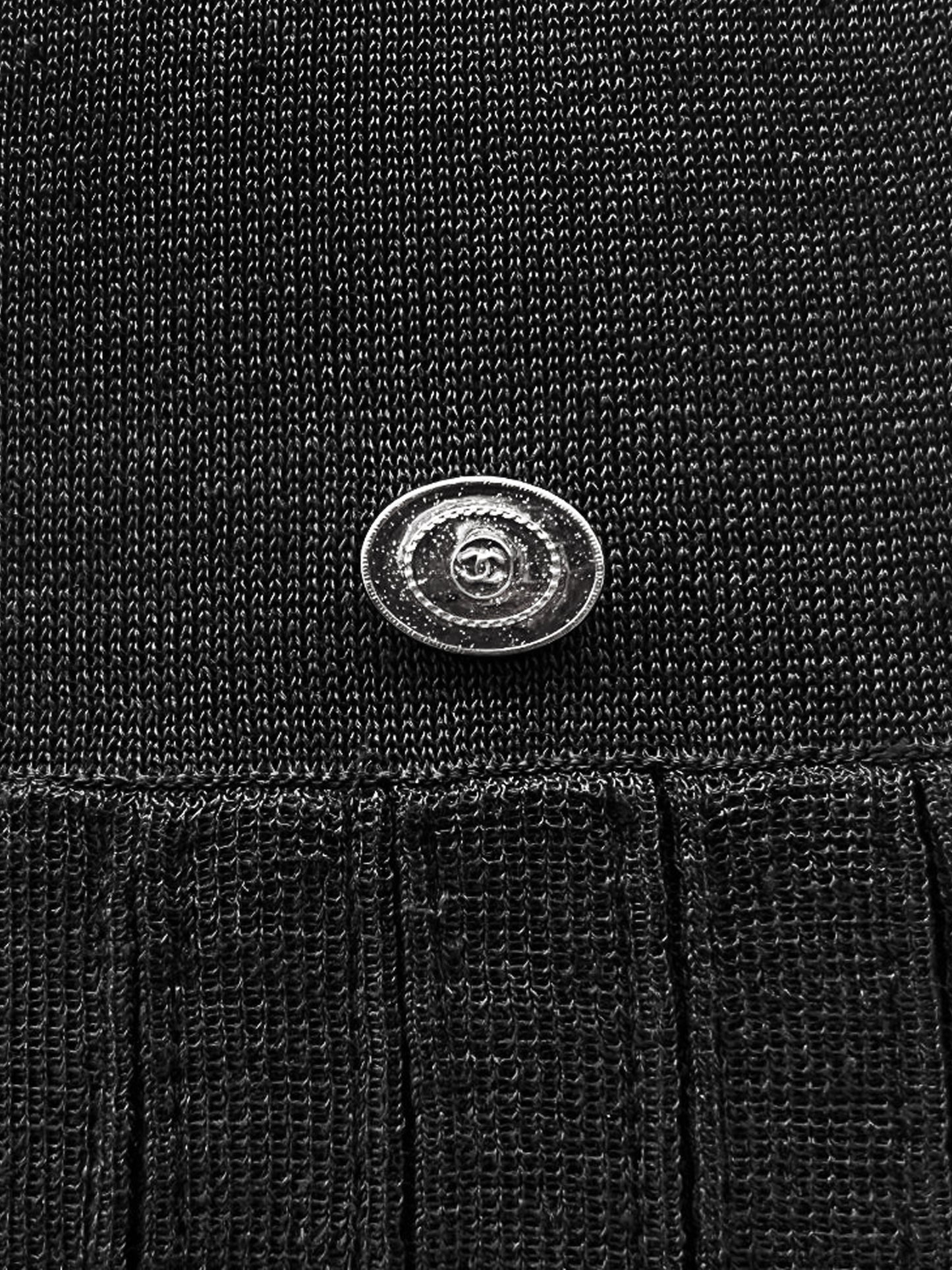 Chanel by Karl Lagerfeld 2010s Black Linen Knit Dress