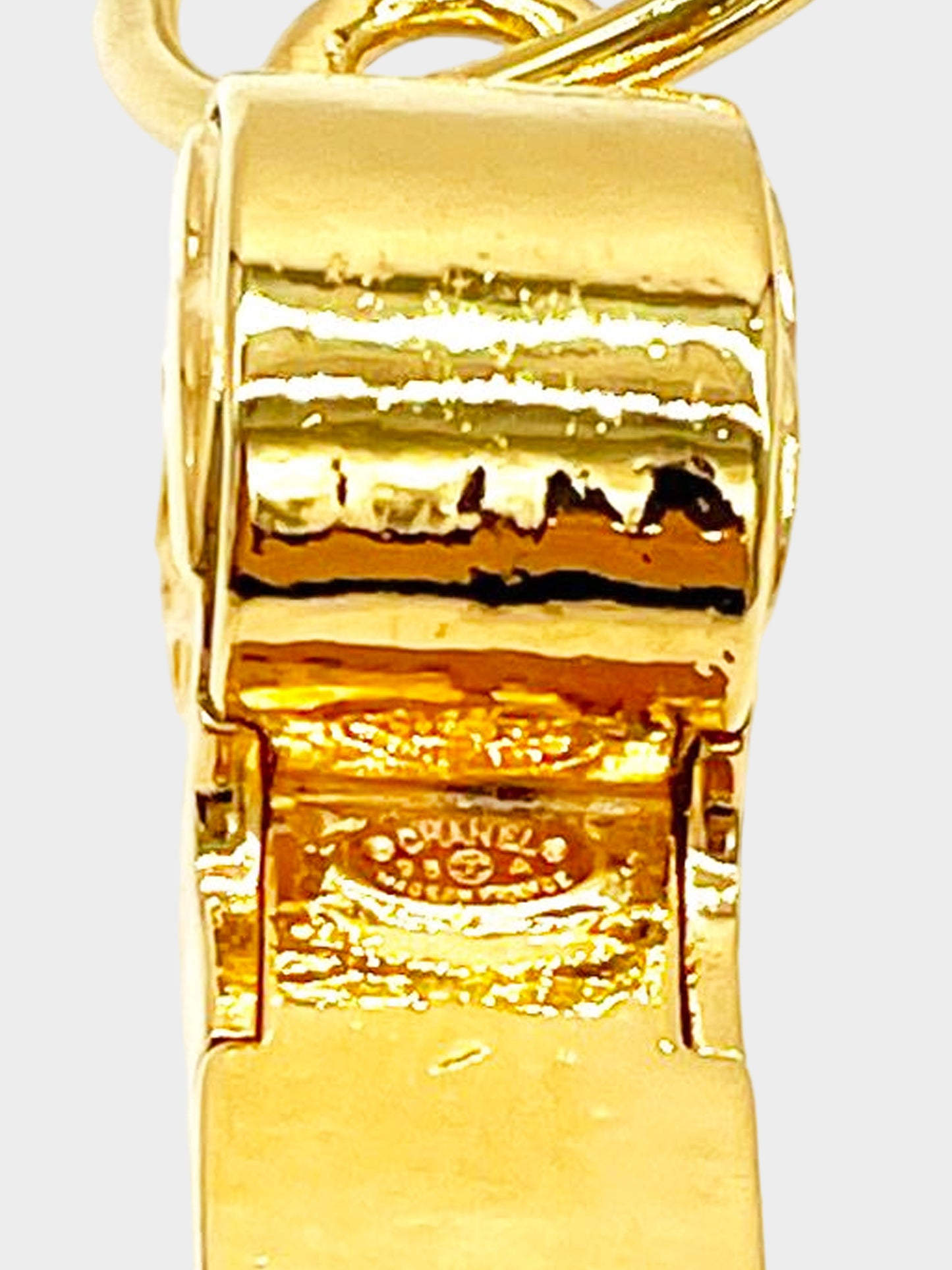 Chanel Fall 1995 Gold CC Whistle Keychain