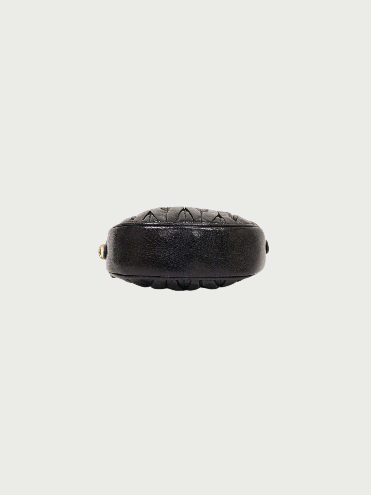 Miu Miu 2020s Black Leather Matelassé Chain Shoulder Bag